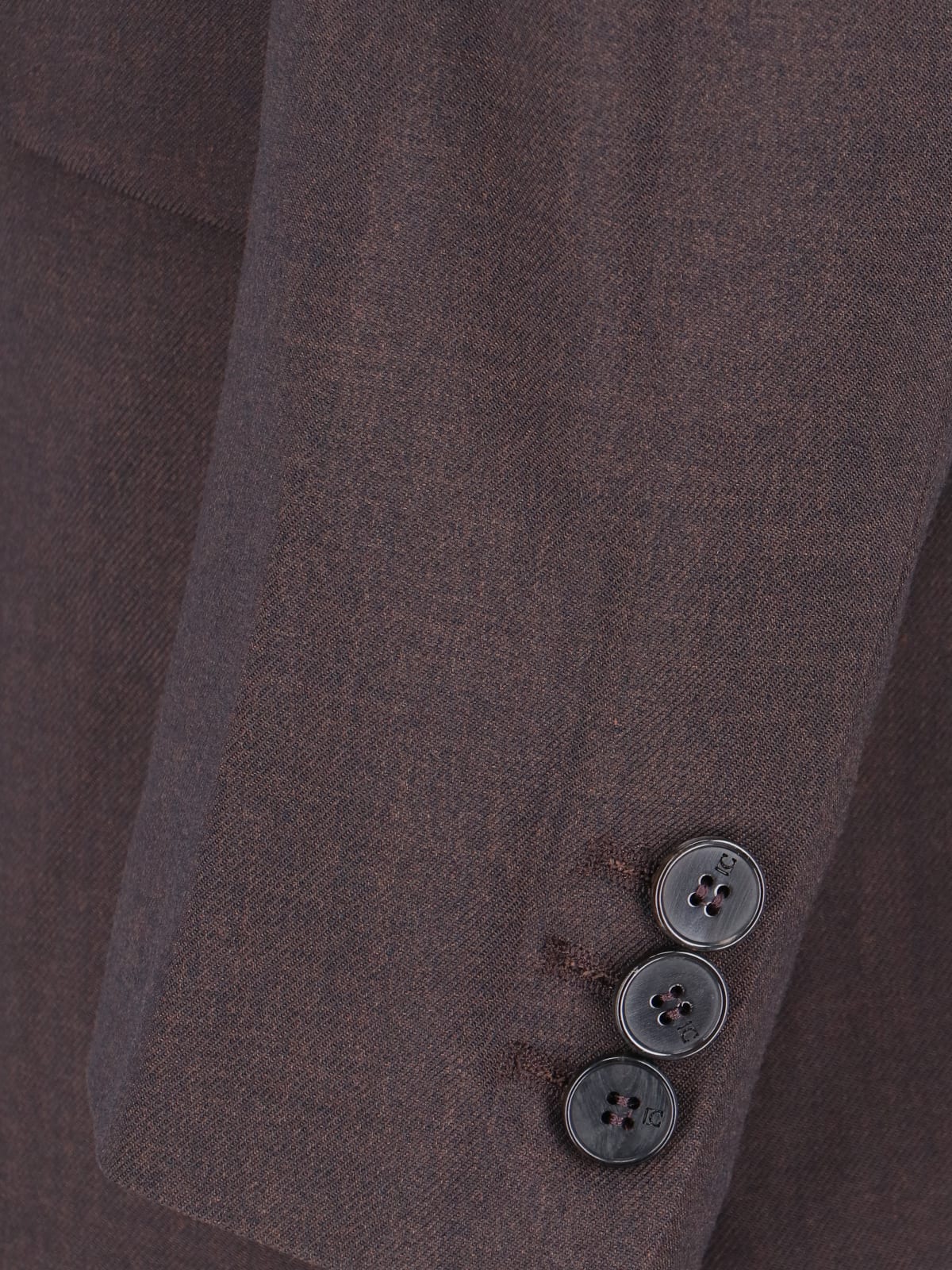 Low Classic Tailored Blazer With Notch Lapel And Pockets In Brown