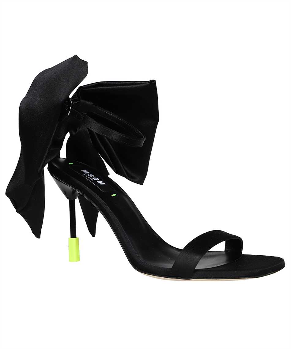 Msgm Bow Detail Sandals In Black