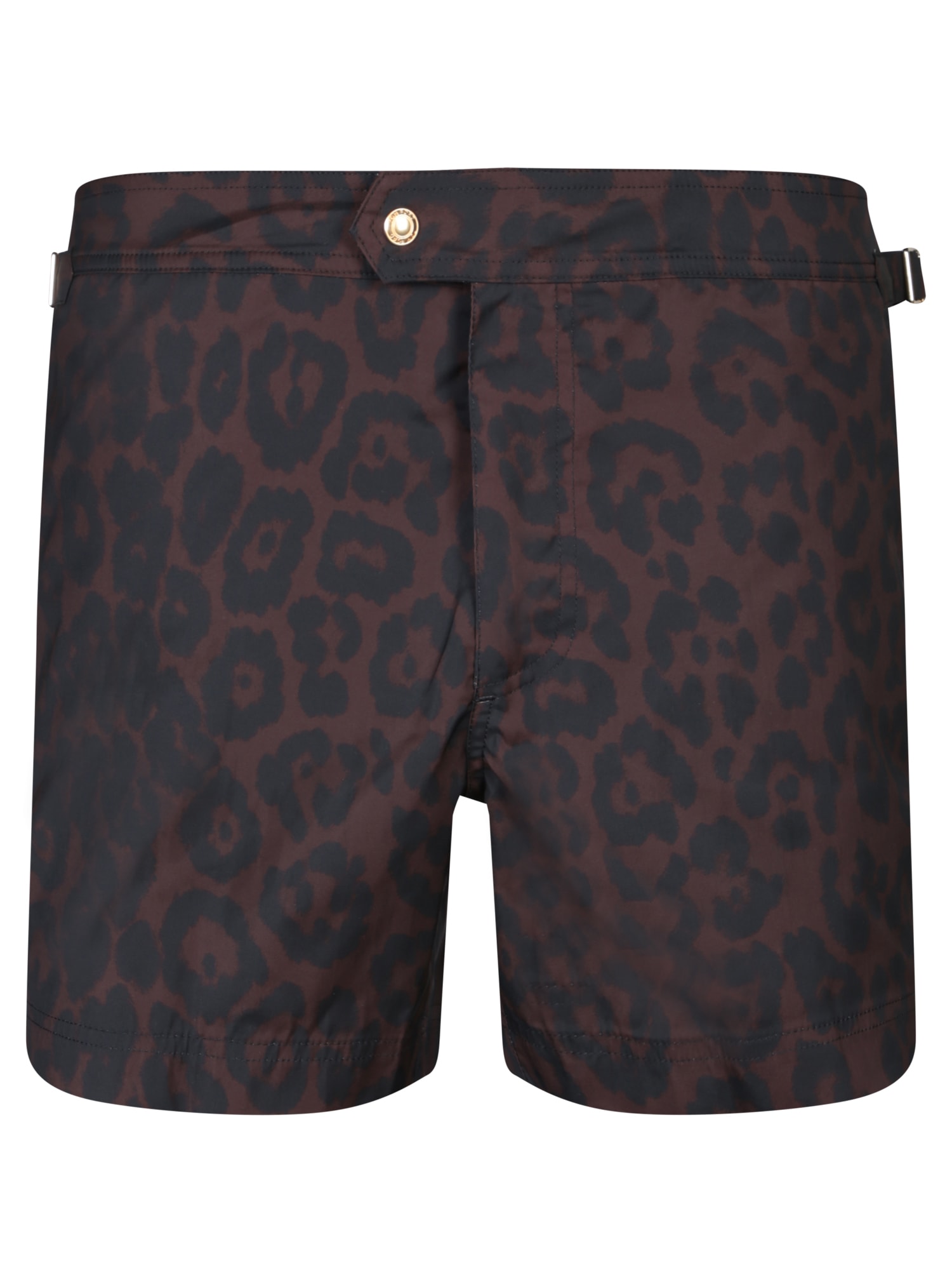 Shop Tom Ford Leopard Brown/black Swimsuit