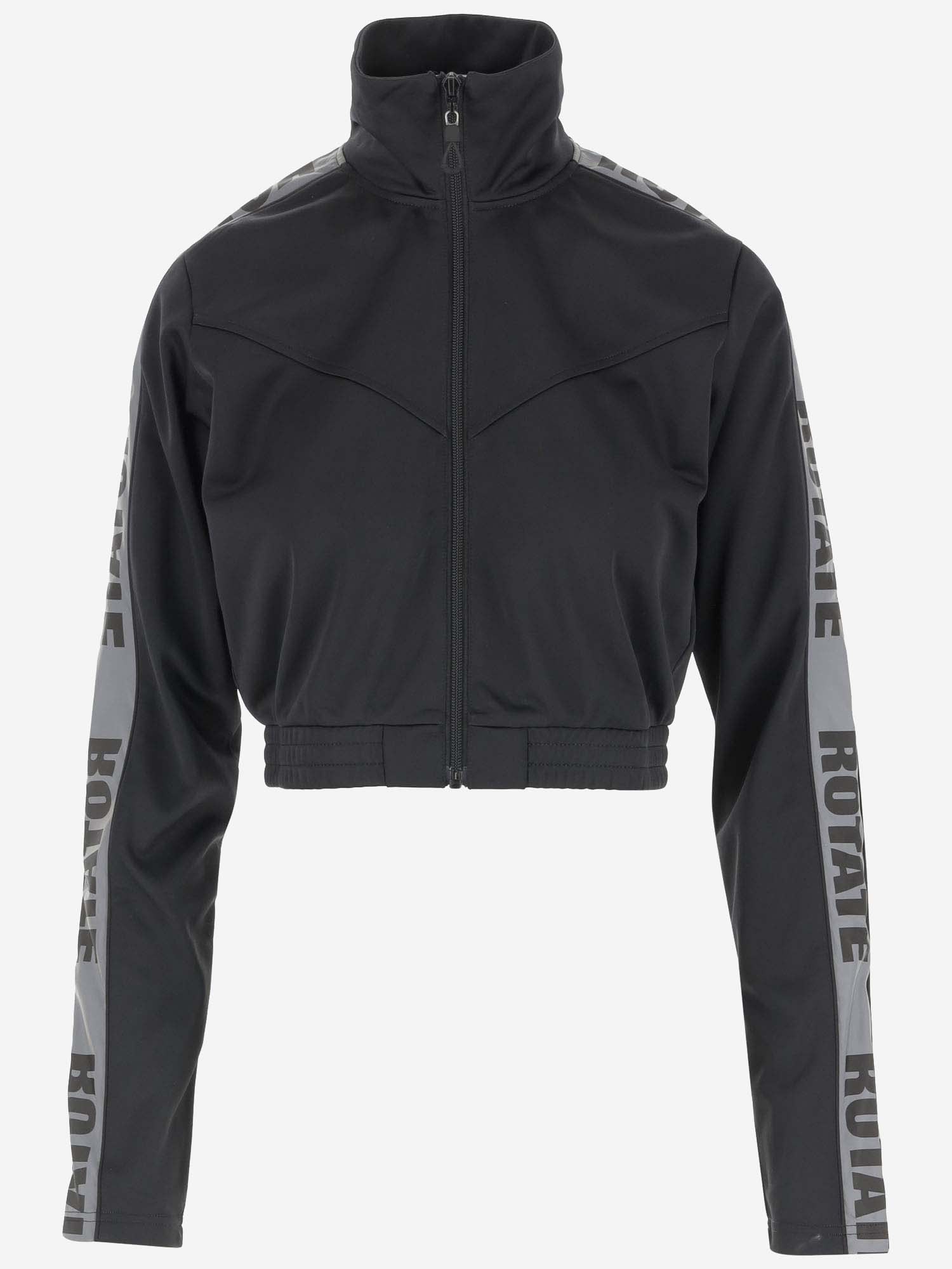 Nylon Crop Jacket With Logo