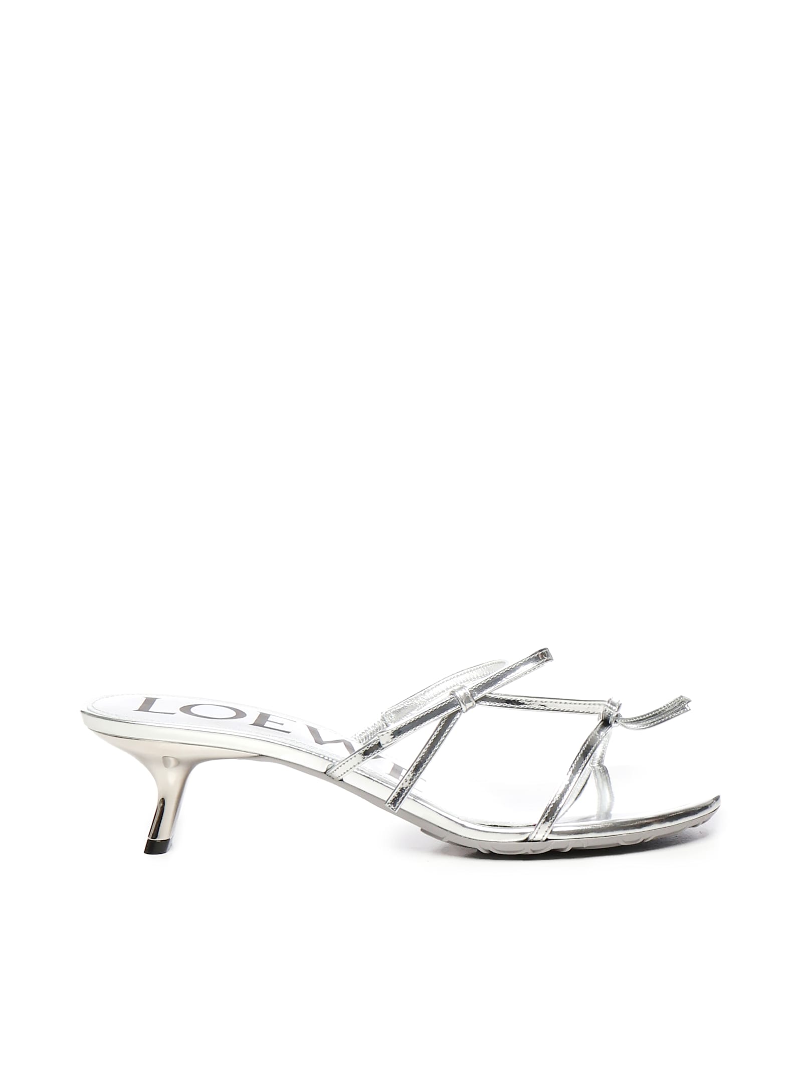 Petal Sandals In Metallic Calfskin