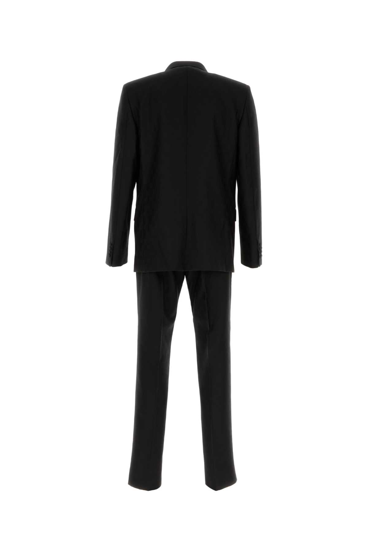 Shop Gucci Black Wool Suit In Neronero