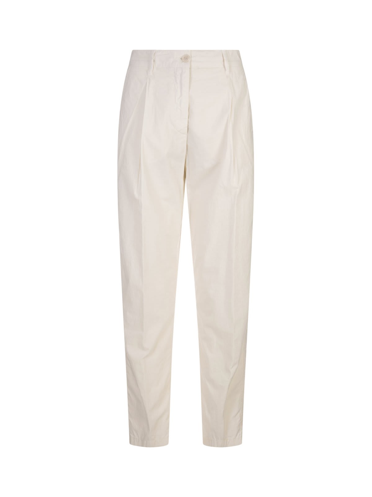 Shop Aspesi Tapered Trousers Pants In Naturale