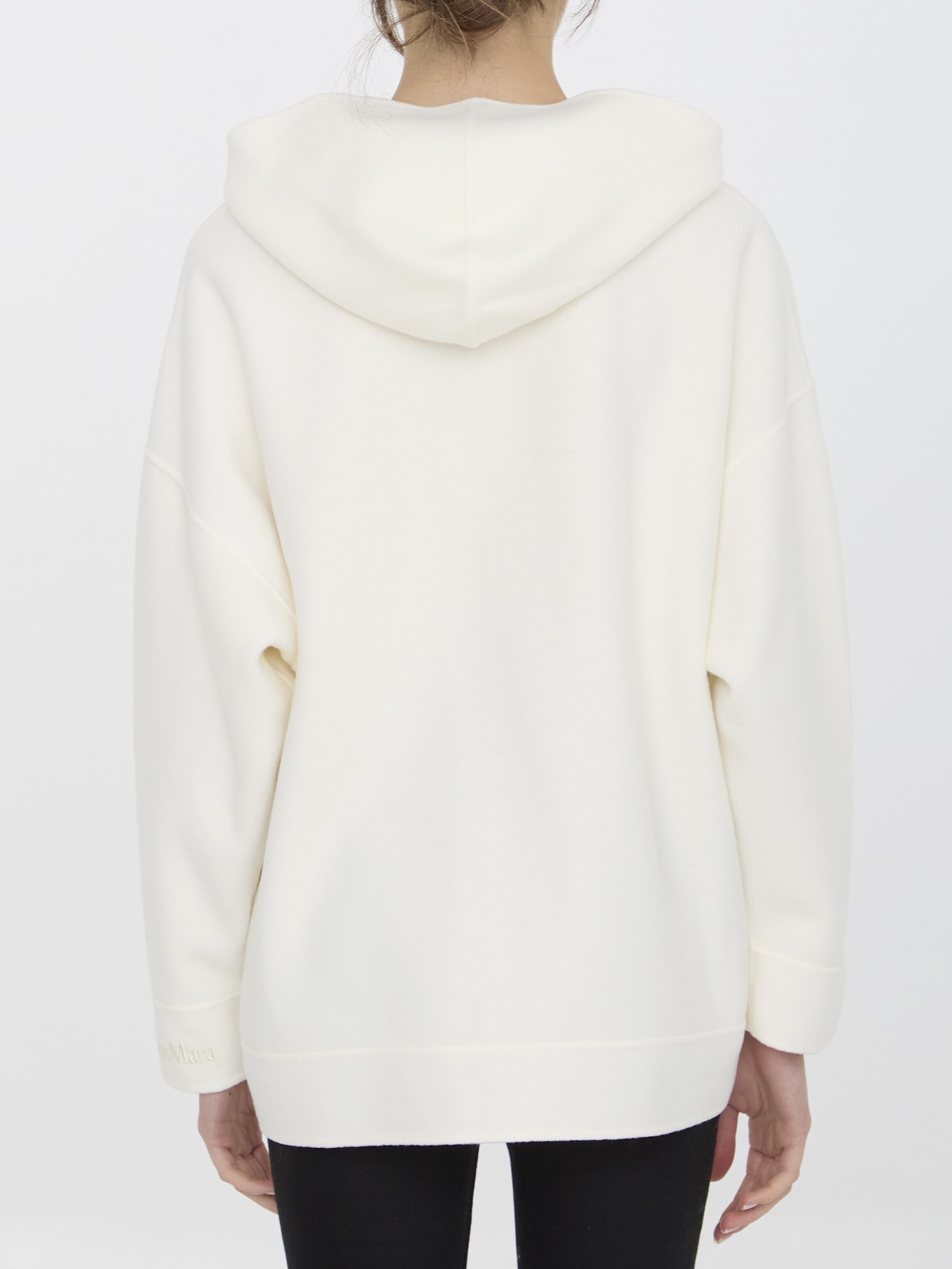 Shop Max Mara Saio Zip-up Hoodie In White