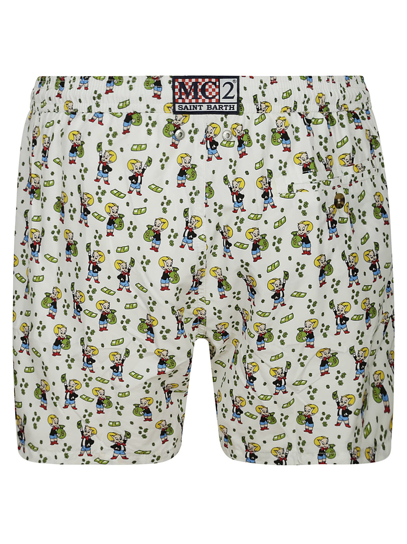 Mc2 Saint Barth Logo Beach Shorts