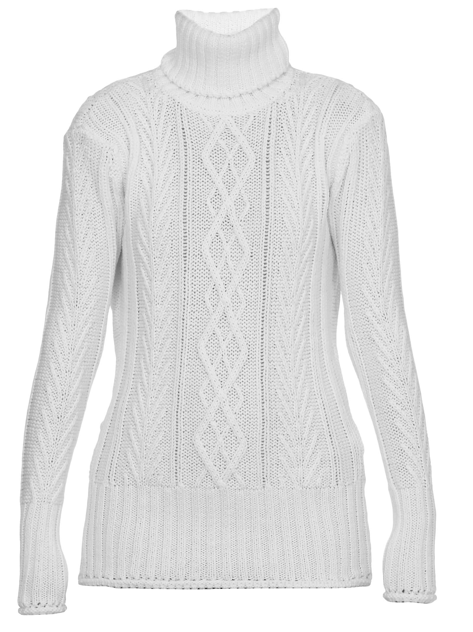Thom Browne Thom Browne Aran Cable Sweater - WHITE - 11040317 | italist