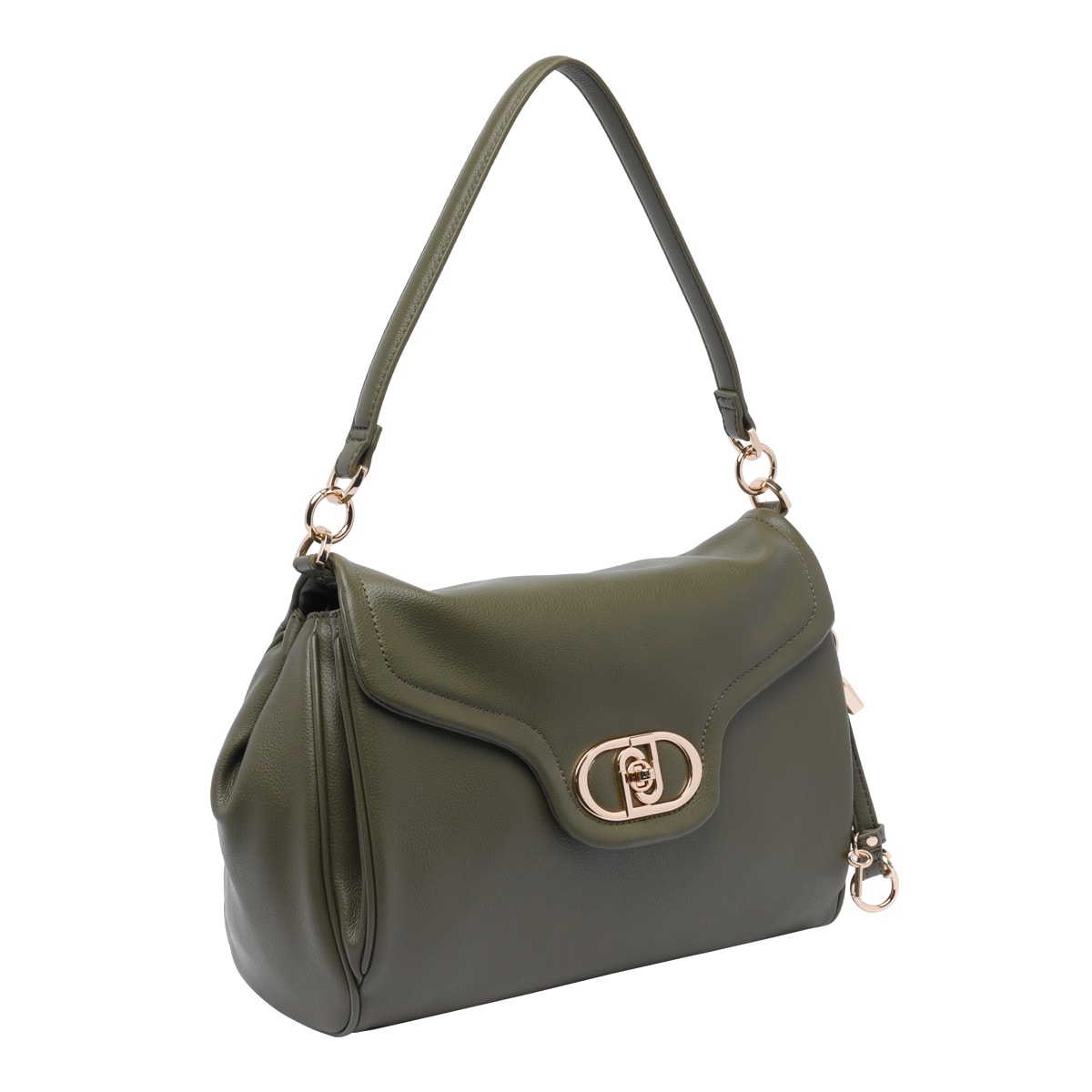 Liu •jo Logo Shoulder Bag In Green