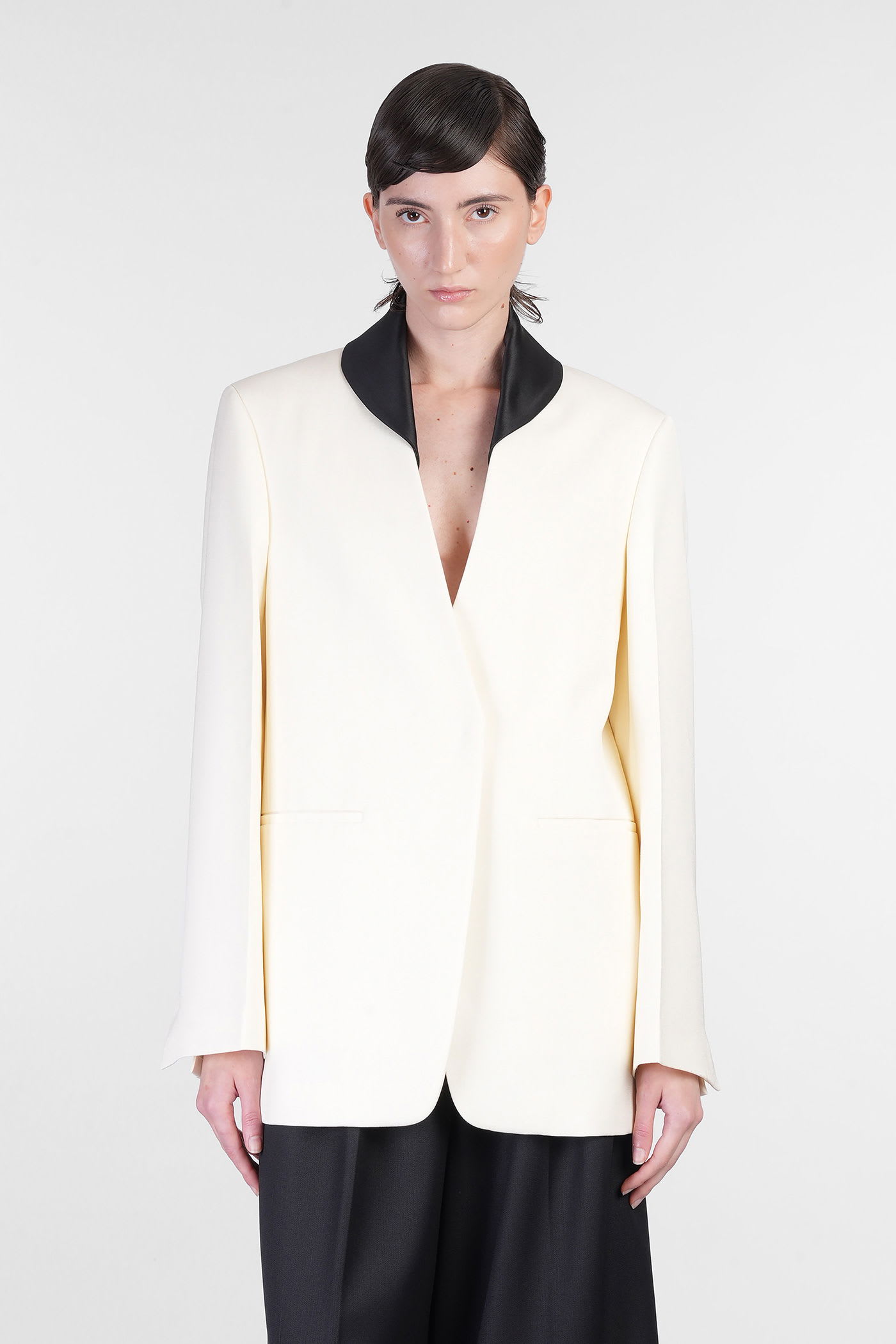 Jil Sander Jacket 66 Blazer In Beige Viscose