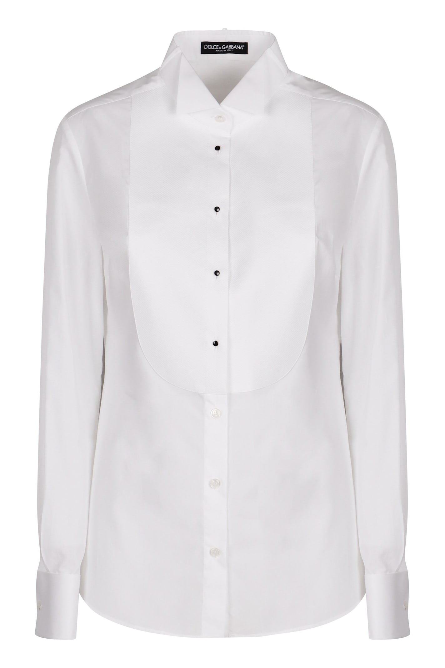 Shop Dolce & Gabbana Cotton Poplin Shirt In White