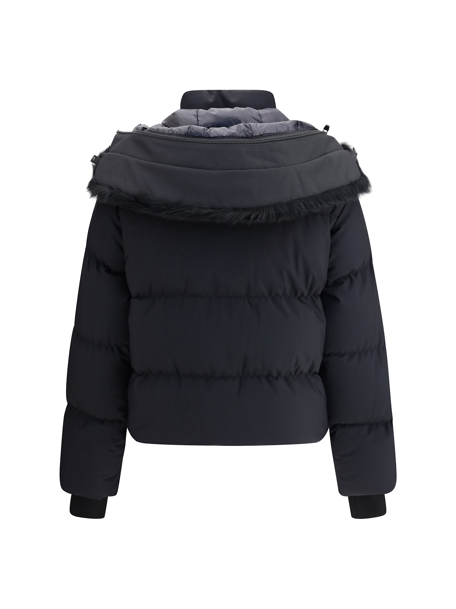 Moose Knuckles Quilted Jacket Removable Hood In Black
