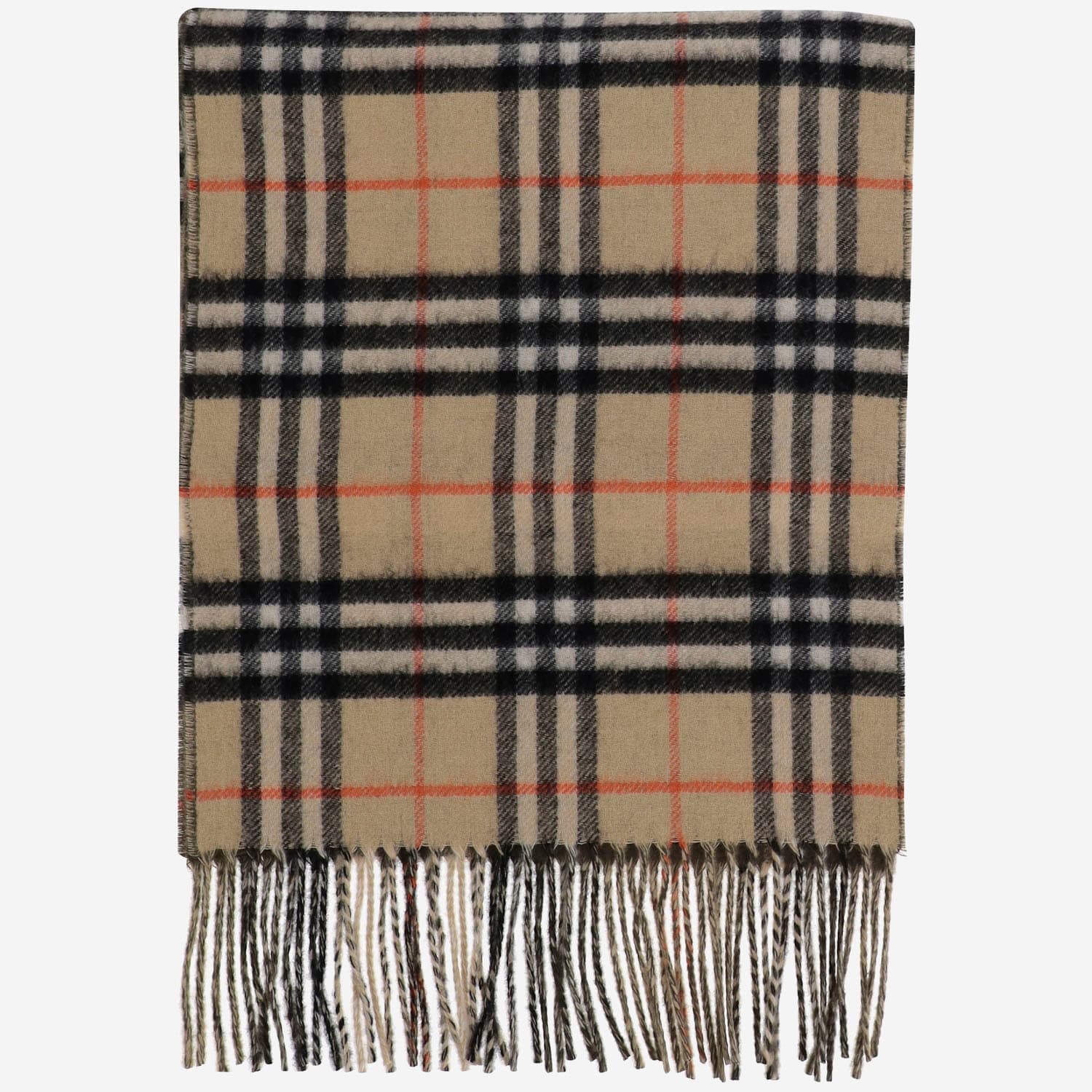 Reversible Cashmere Scarf With Check Pattern