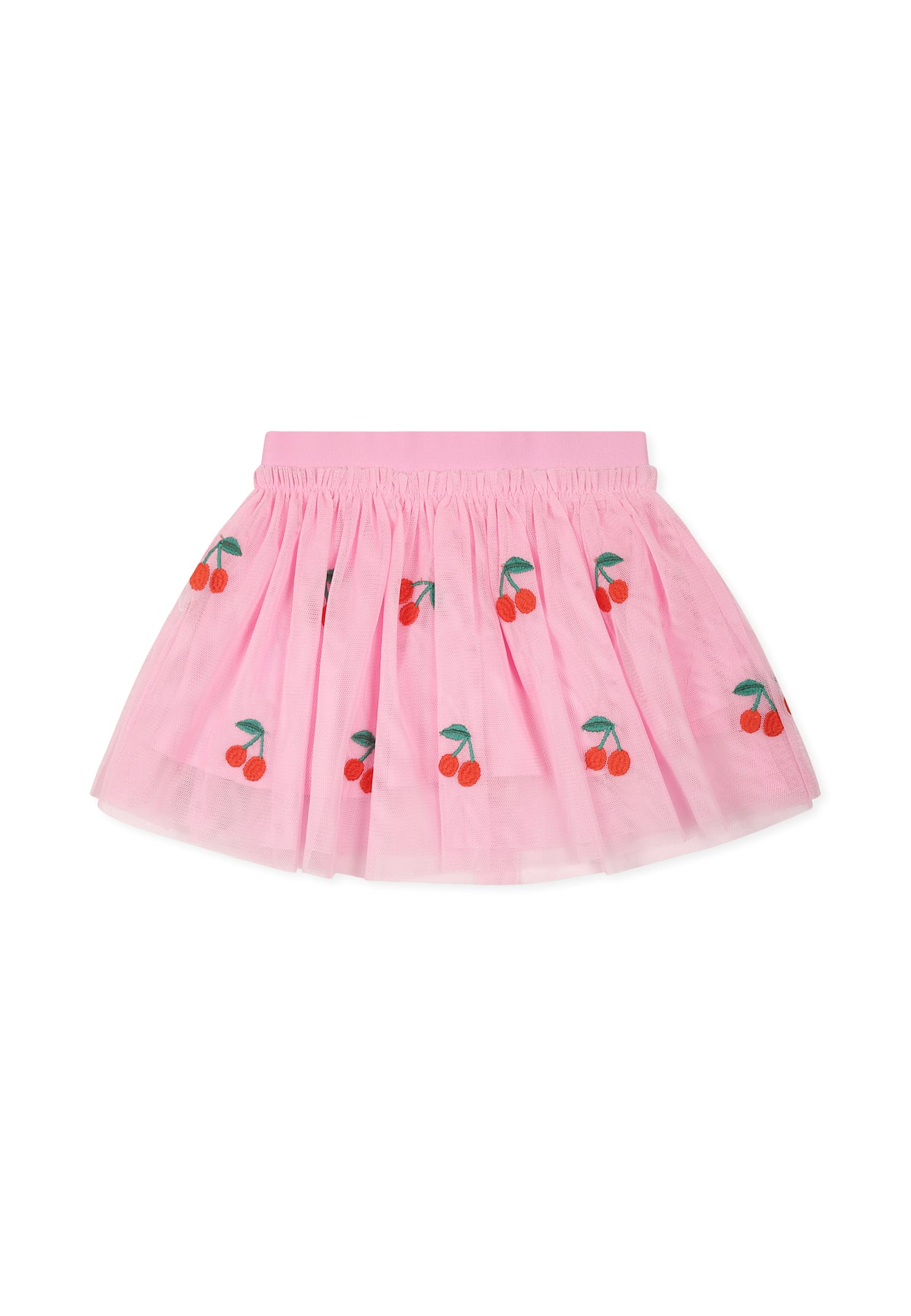 Shop Stella Mccartney Pink Skirt For Girl With Cherries
