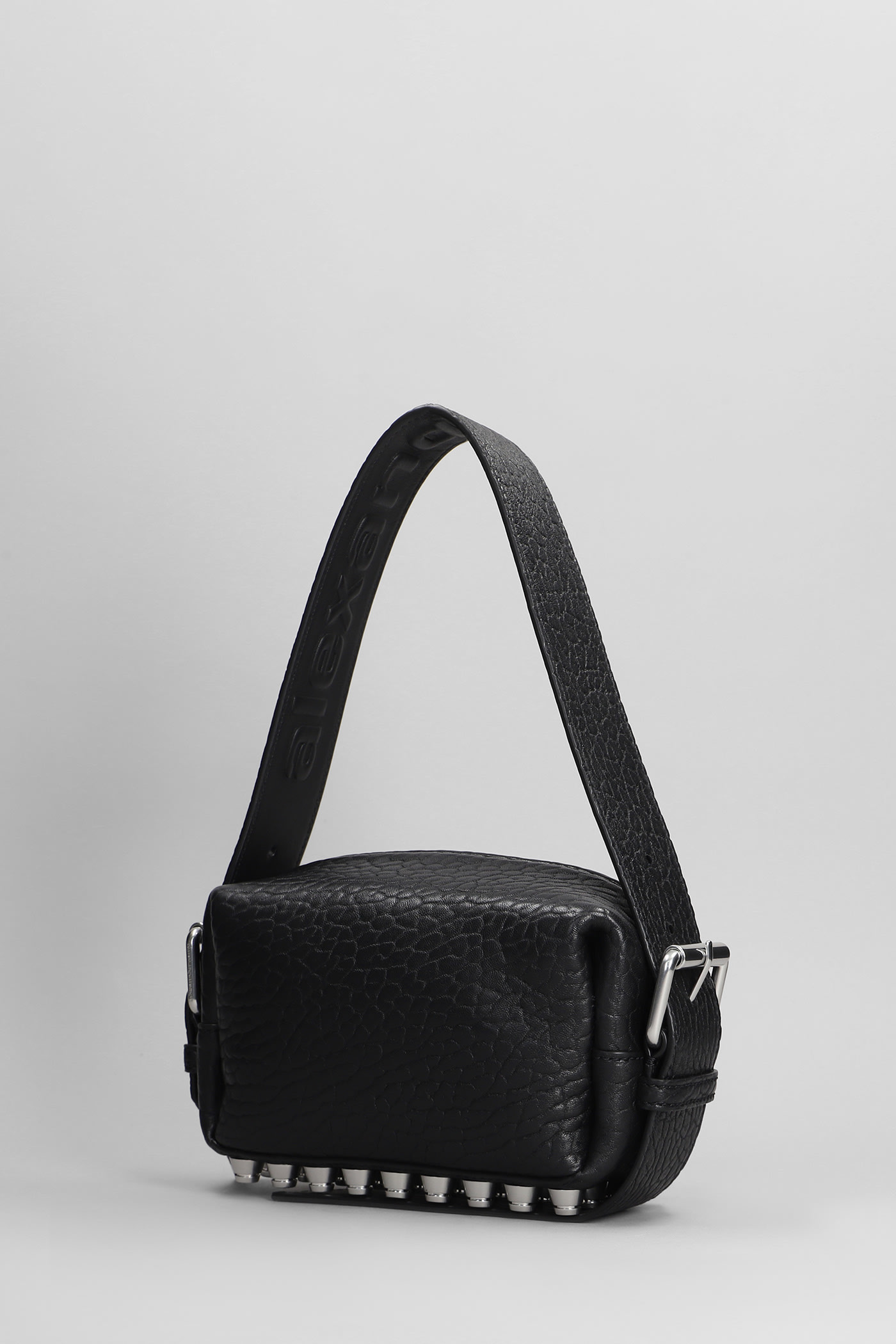 Shop Alexander Wang Ricco Shoulder Bag In Black Leather