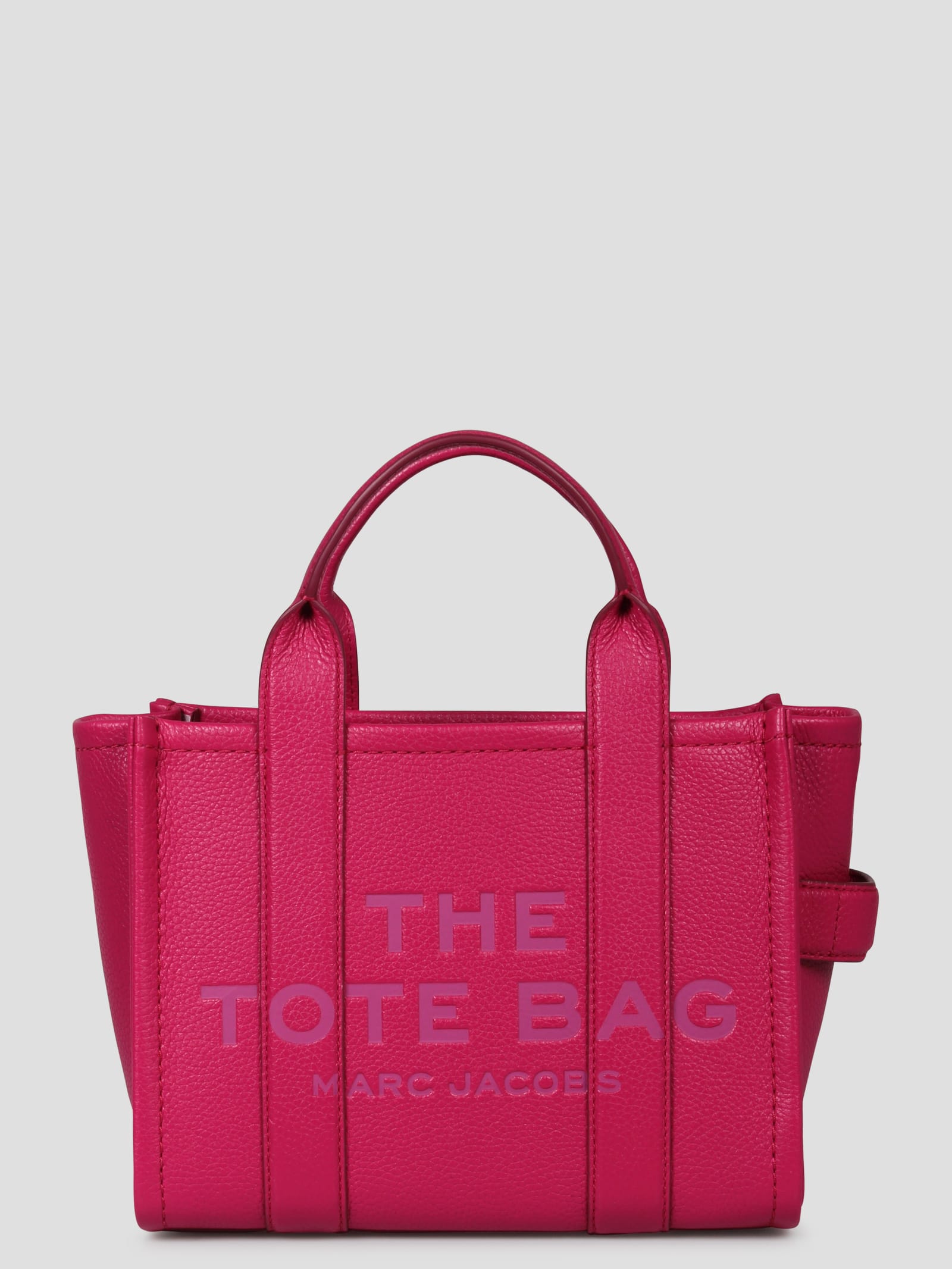 Marc Jacobs The Leather Medium Tote Bag In Pink & Purple