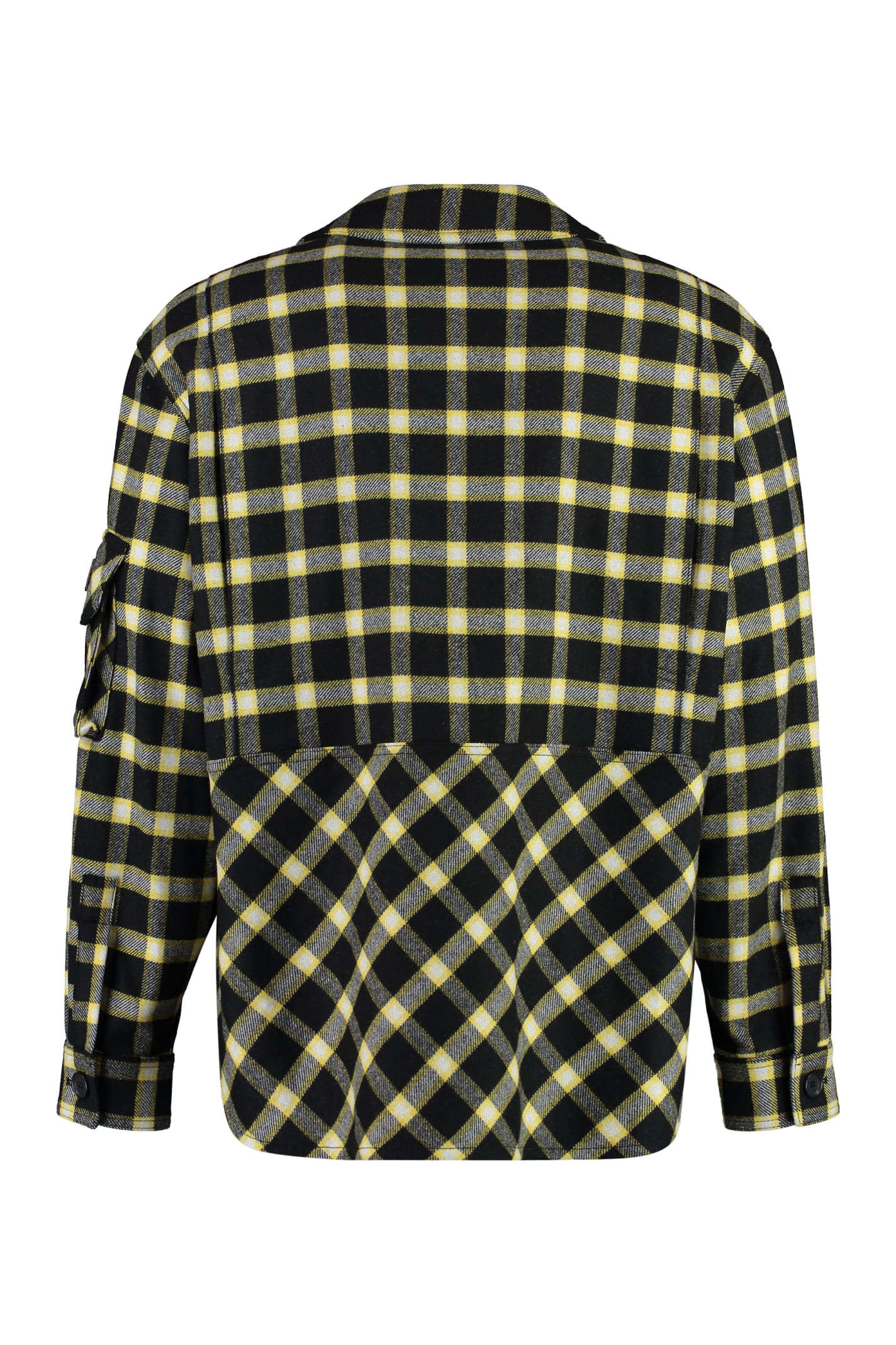Shop Versace Wool Blend Overshirt