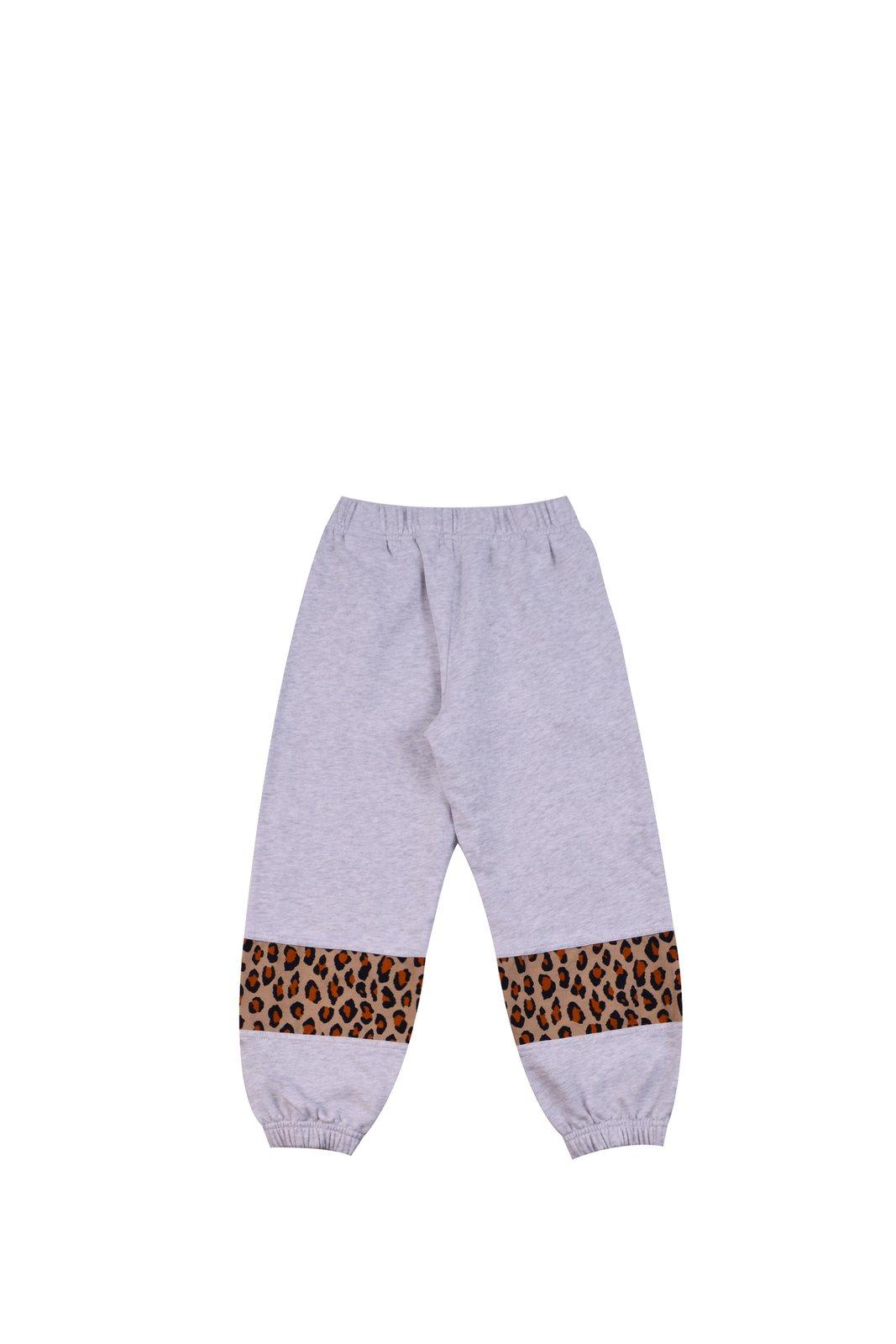 Shop Palm Angels Animalier Elasticated Waistband Track Pants In Grey
