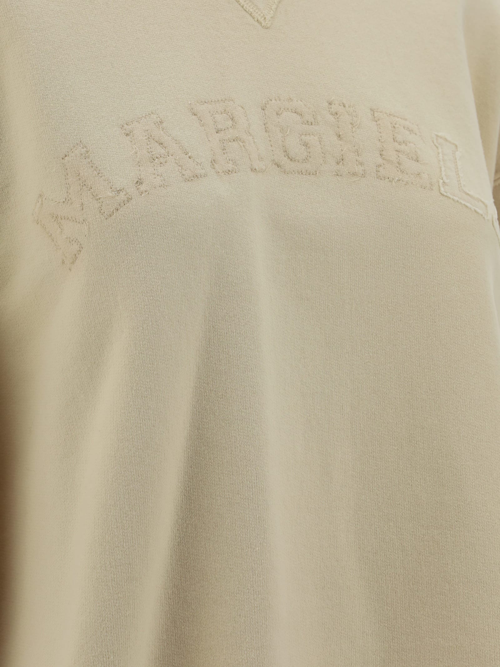 Maison Margiela Cotton Logo Sweatshirt Women In Sand
