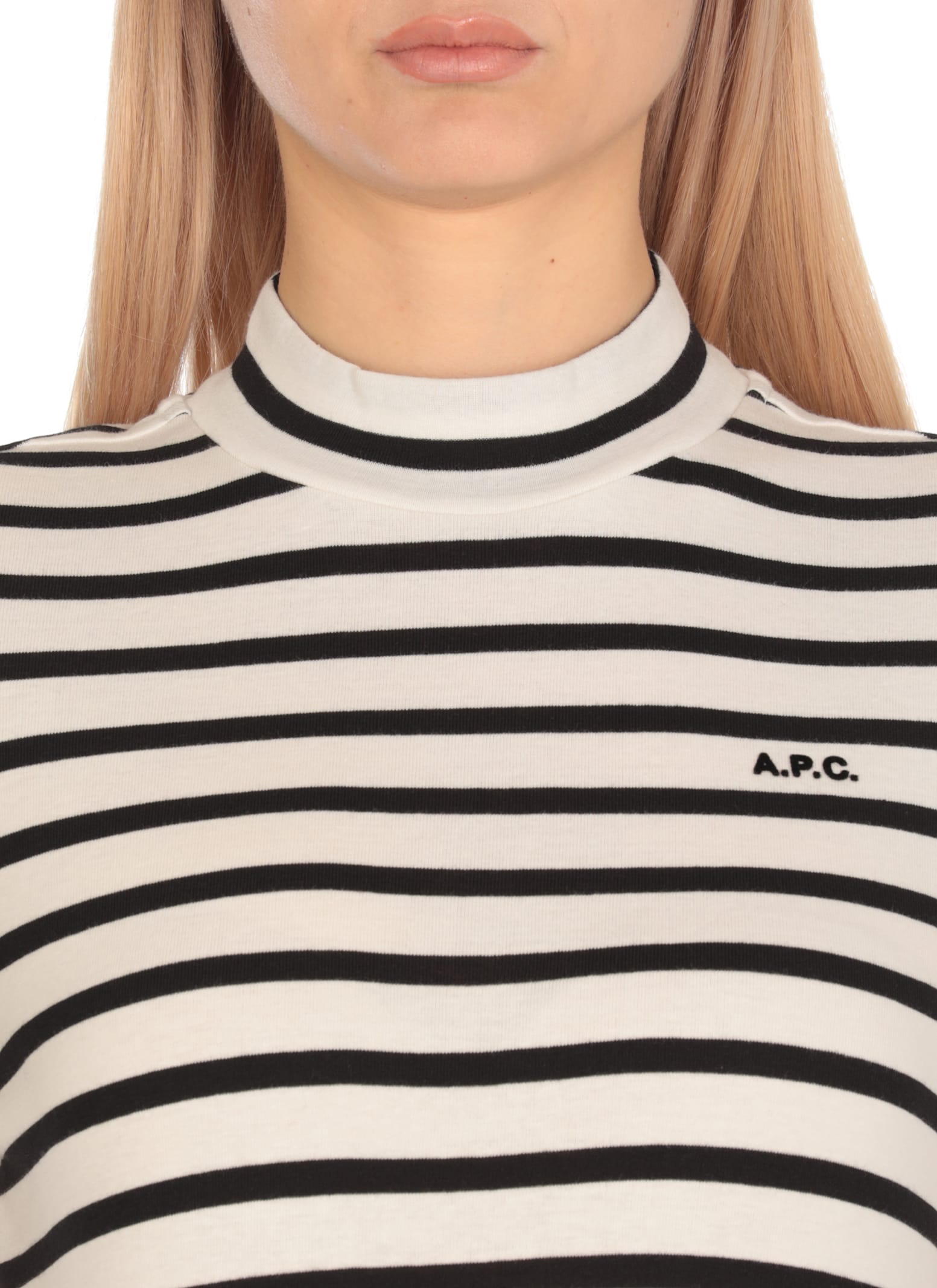 Apc A.p.c. Caroll Cotton Crew-neck T-shirt In White
