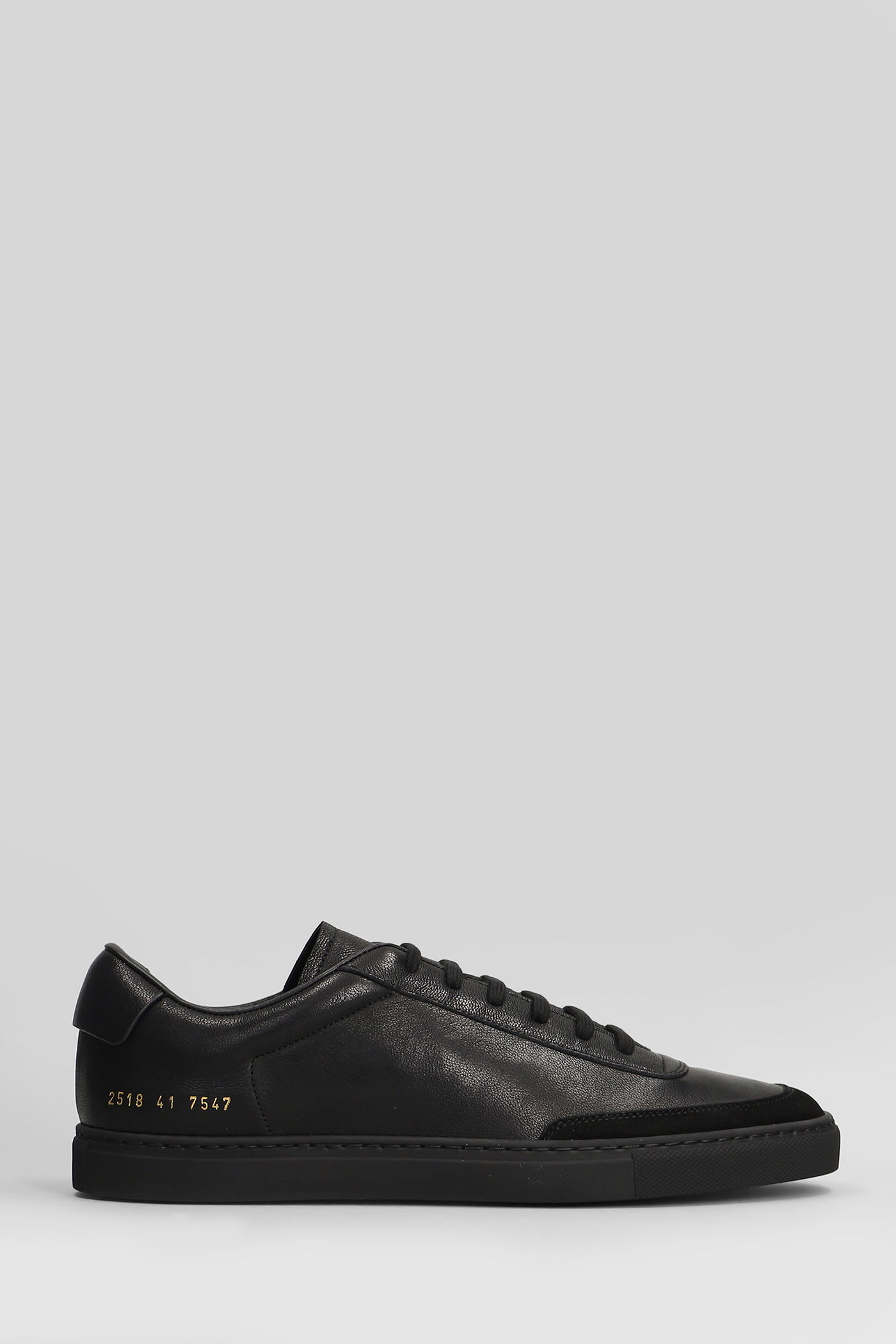 Common Projects Court Classic Sneakers In Black Suede And Leather In Black