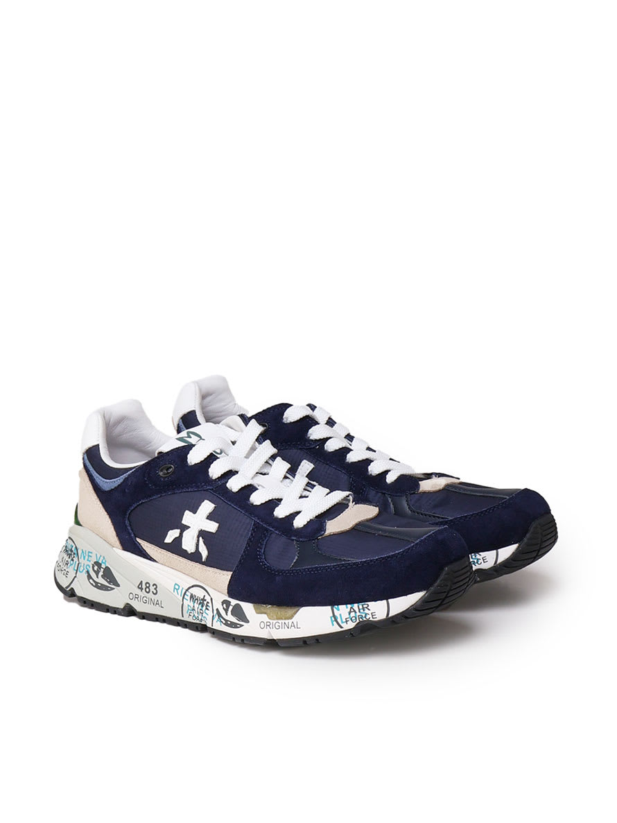 Shop Premiata Mase Sneakers In Blue