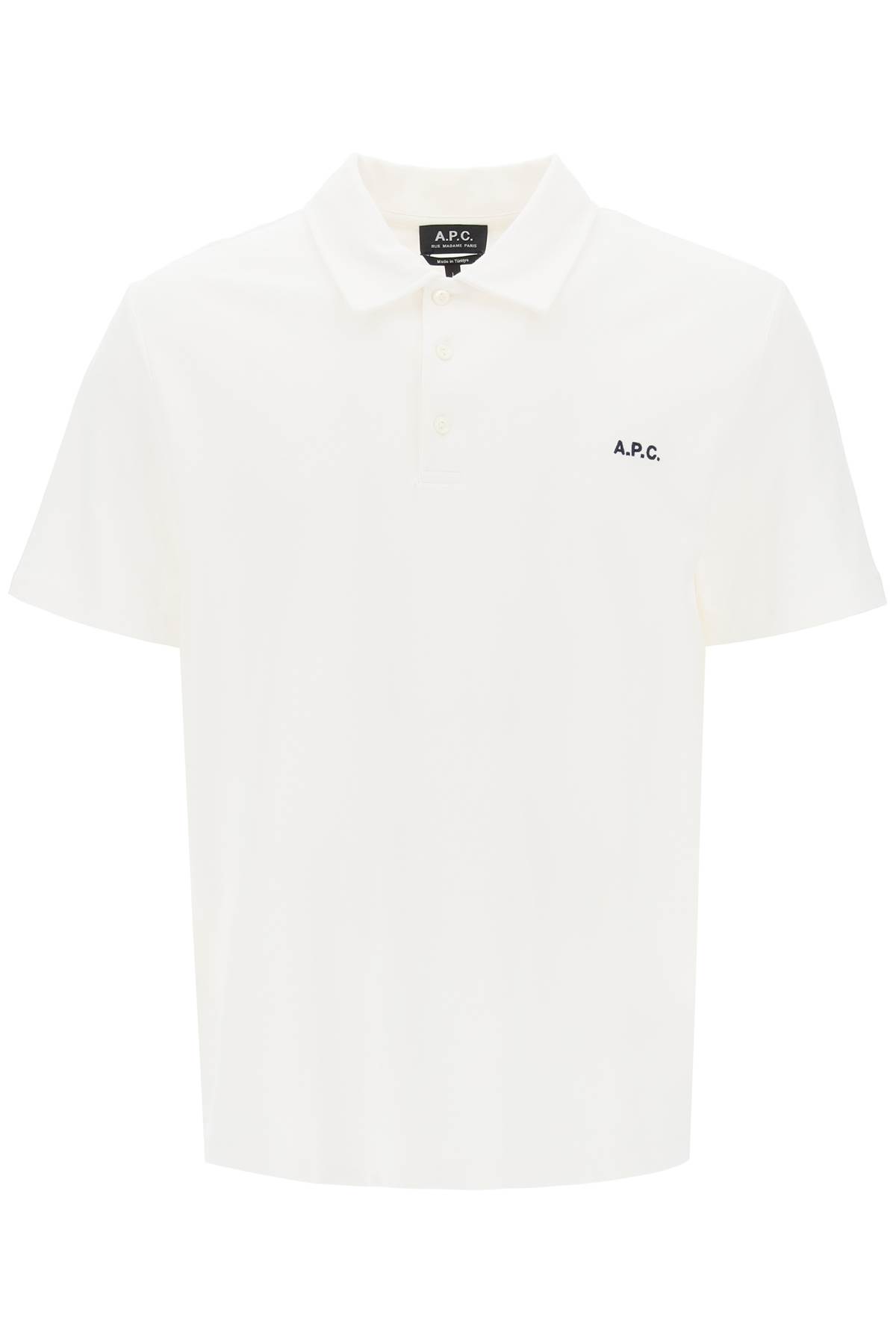 Shop Apc Carter Polo Shirt With Logo Embroidery In White