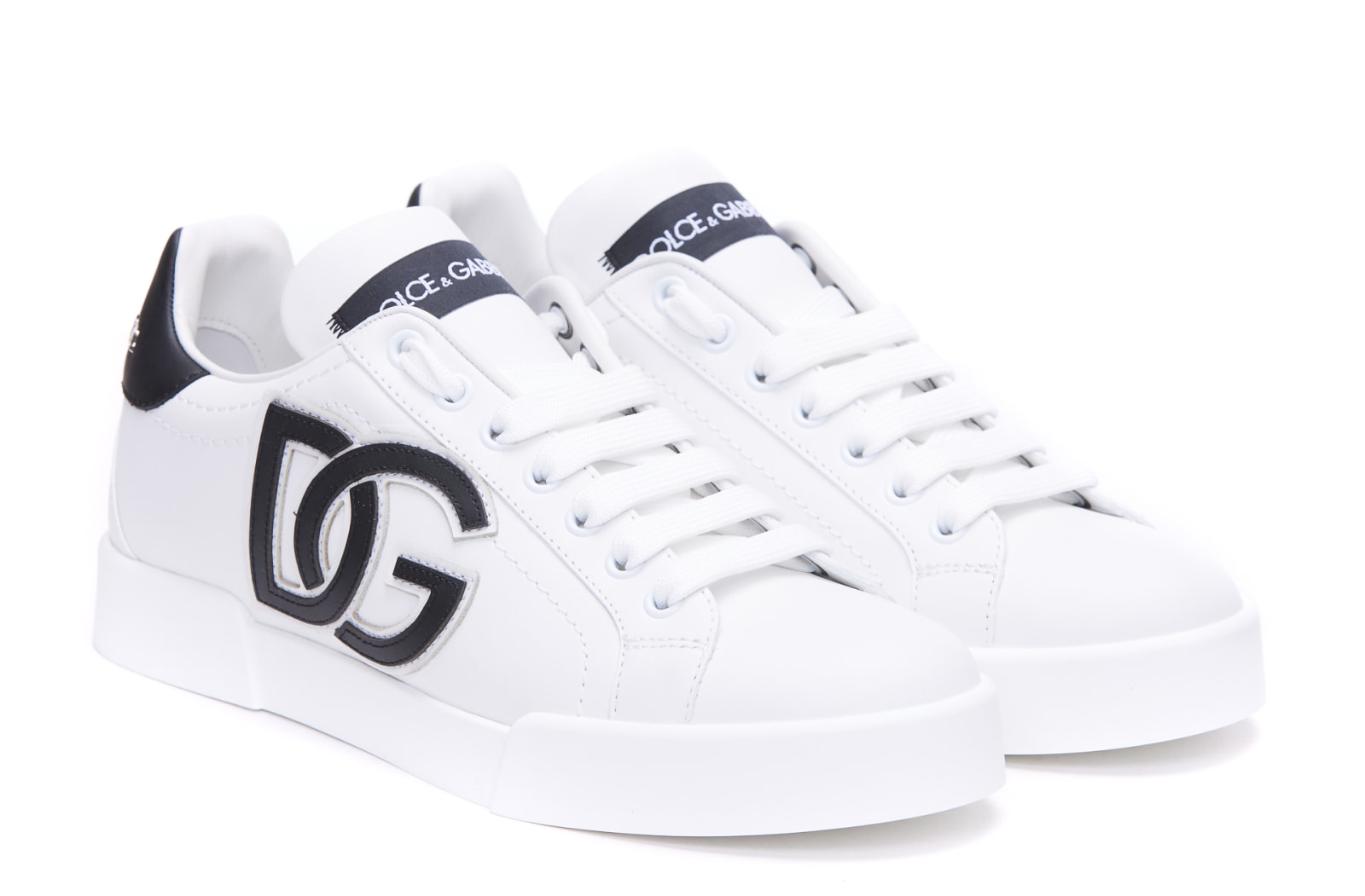 Shop Dolce & Gabbana Portofino Sneakers In White