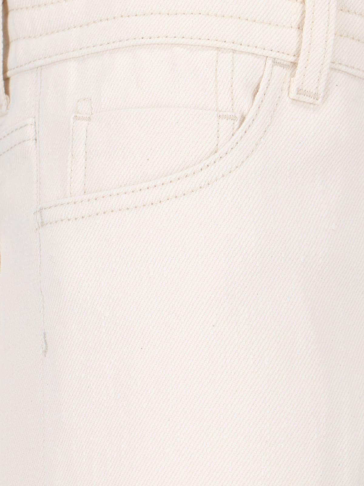 Shop Setchu Straight Jeans In Crema