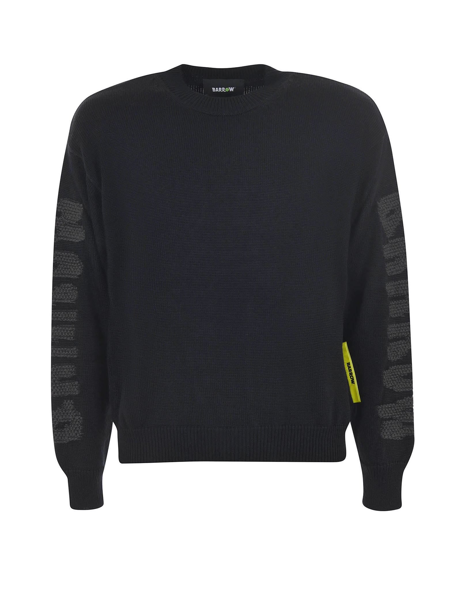 Barrow Crew-neck Sweater With Lettering Details And Side Logo Patch