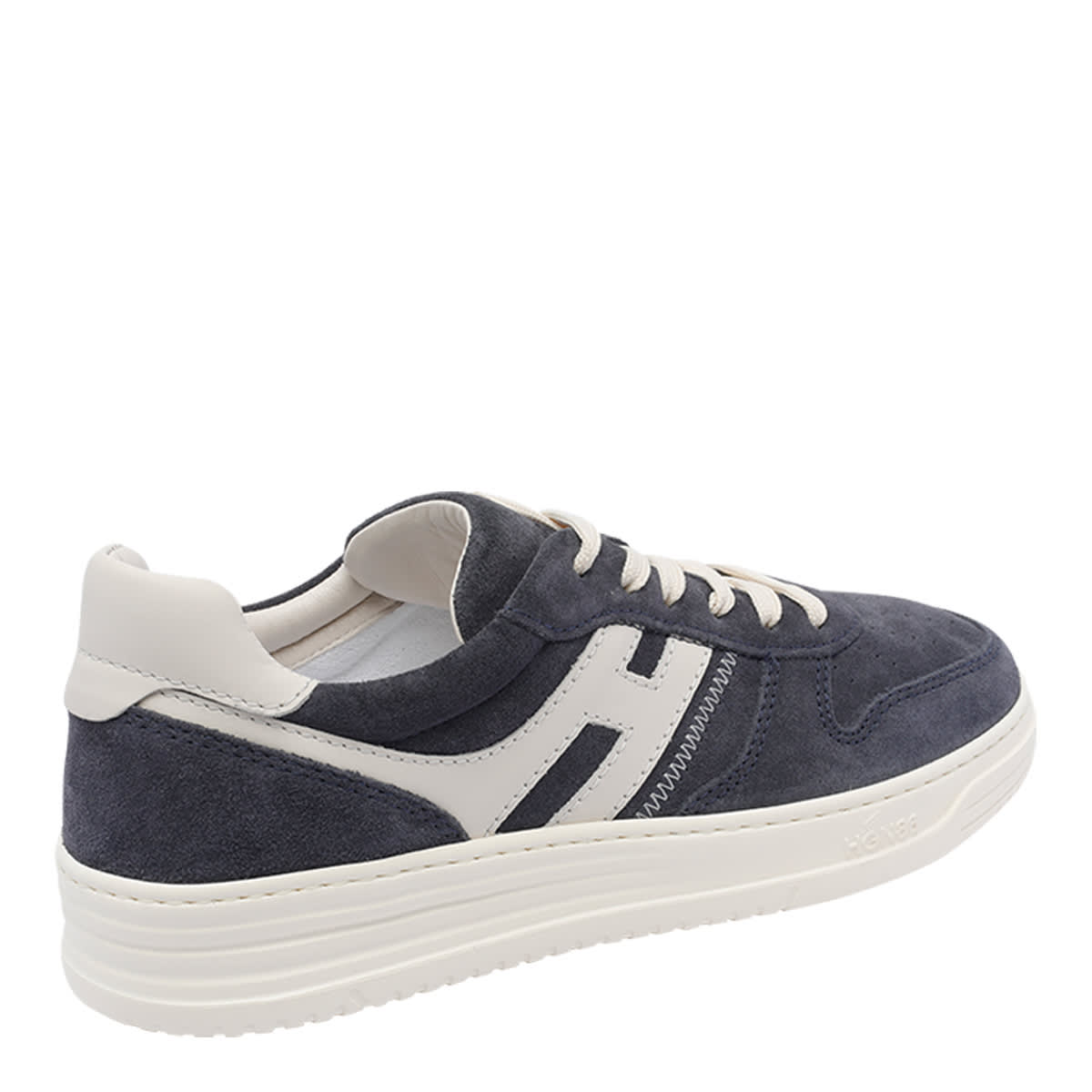 Hogan Midnight Blue Suede Sneakers In Blue