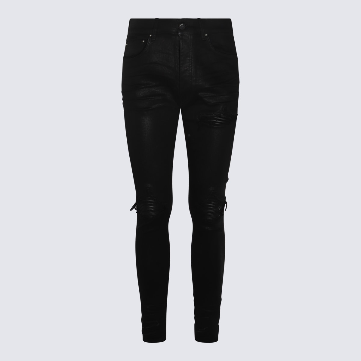 Shop Amiri Black Cotton Denim Jeans