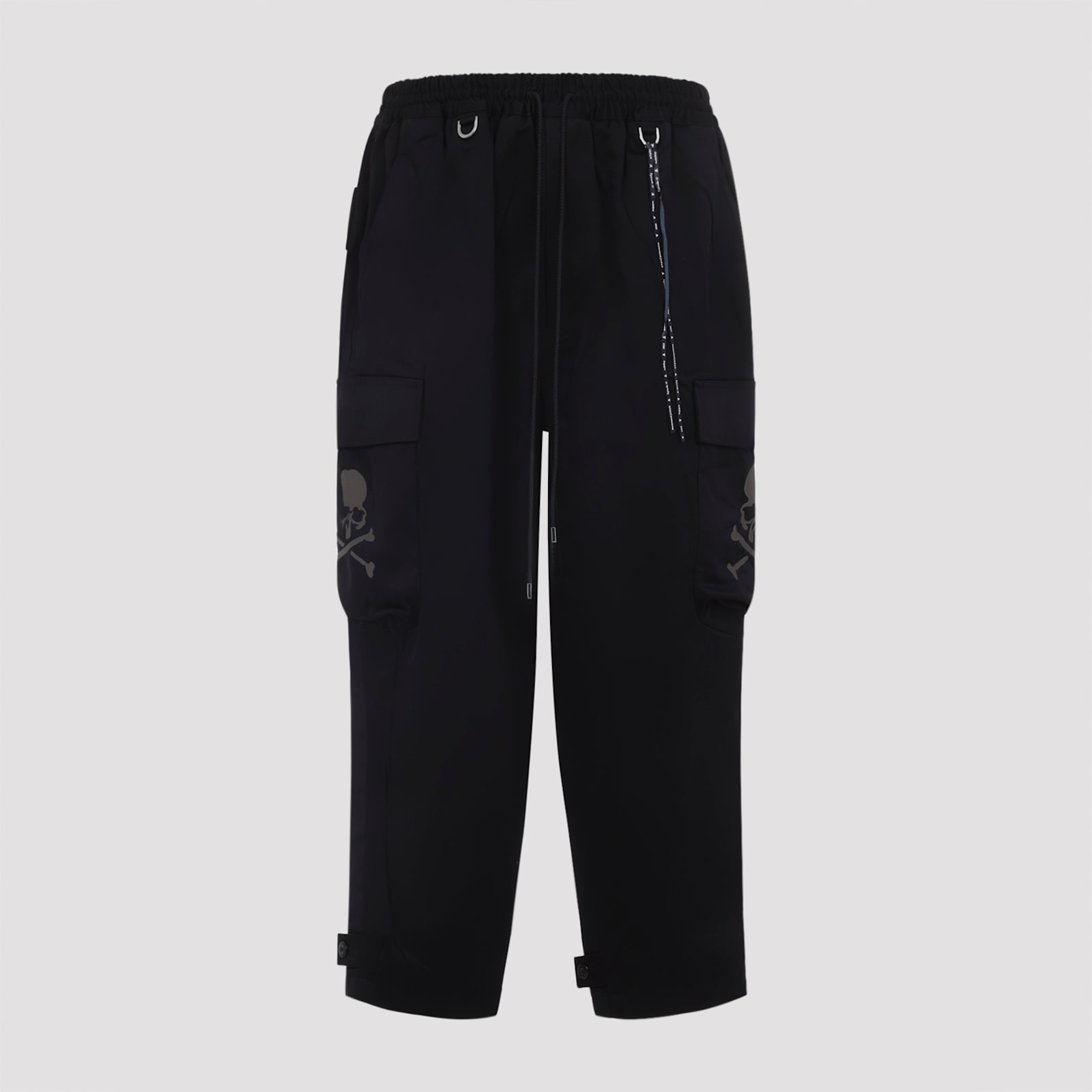 Mastermind Japan Wide Cargo Pants With Unique Skull Detailing In Black