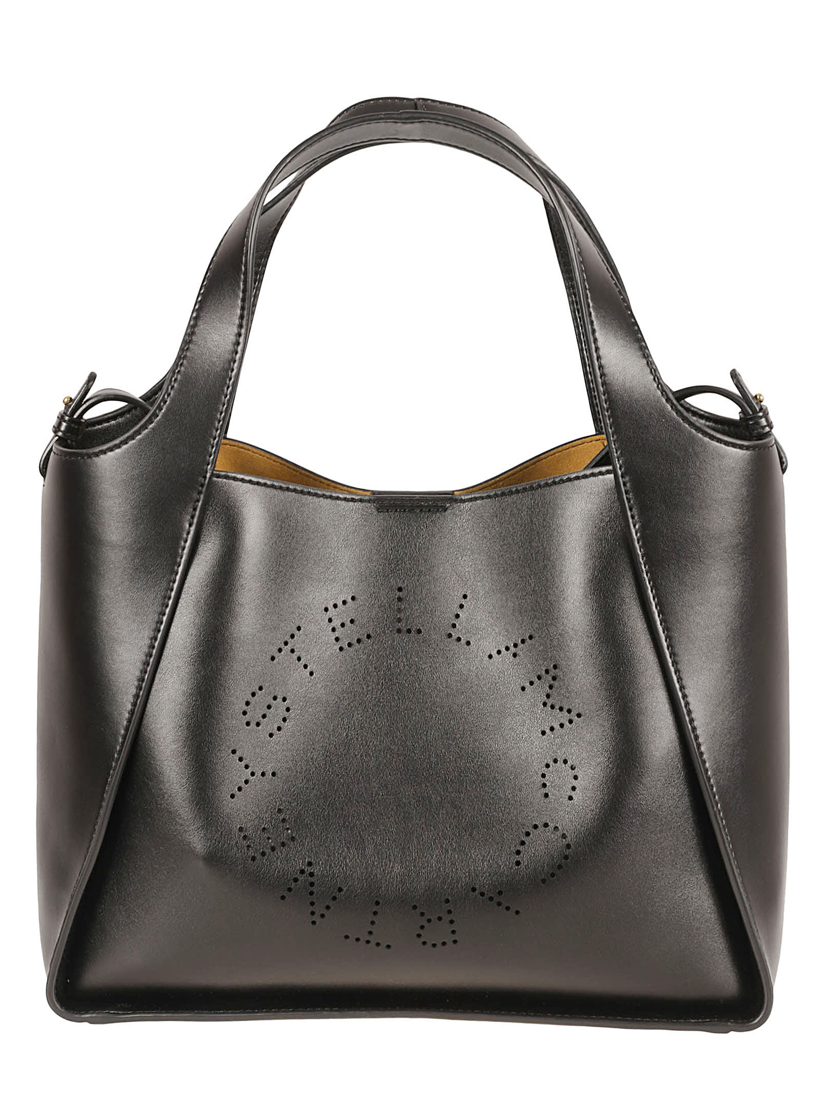 Stella Mccartney Salt & Pepper Shoulder Bag In Black
