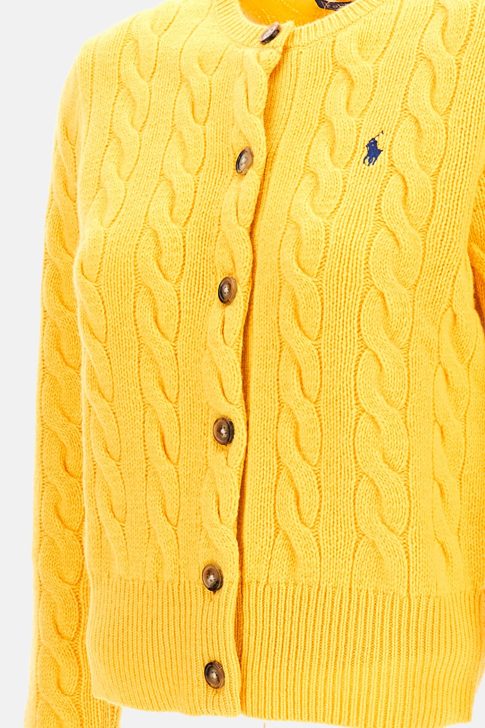 Polo Ralph Lauren Wool Cardigan In Yellow