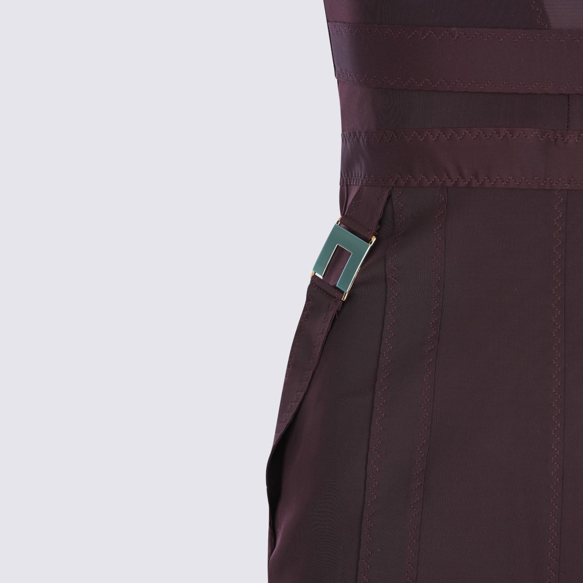 Elisabetta Franchi Fitted Midi Dress With Sweetheart Neckline In Burgundy