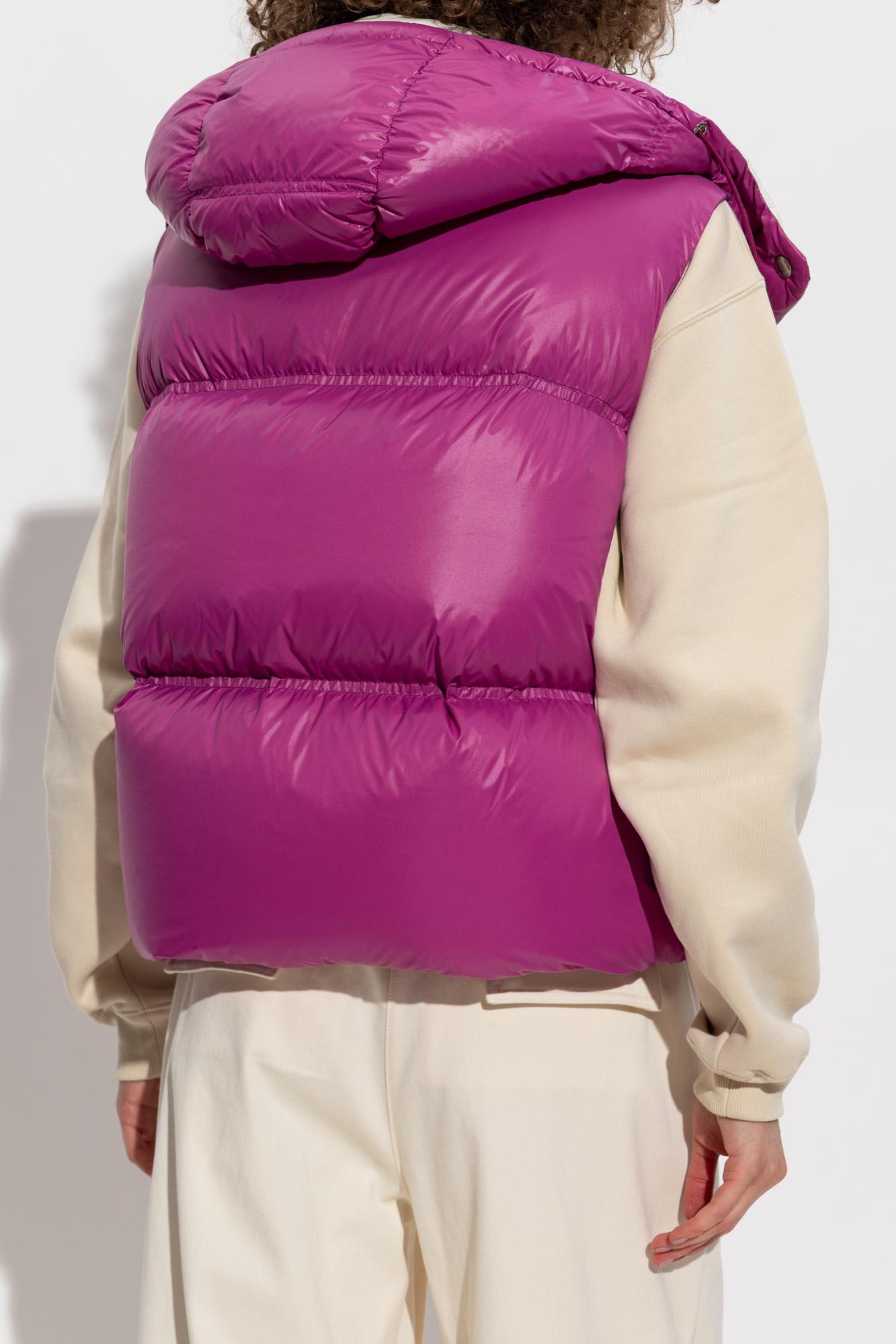 Moncler Tyrian Purple Nylon Pario Sleeveless Down Jacket In Pink