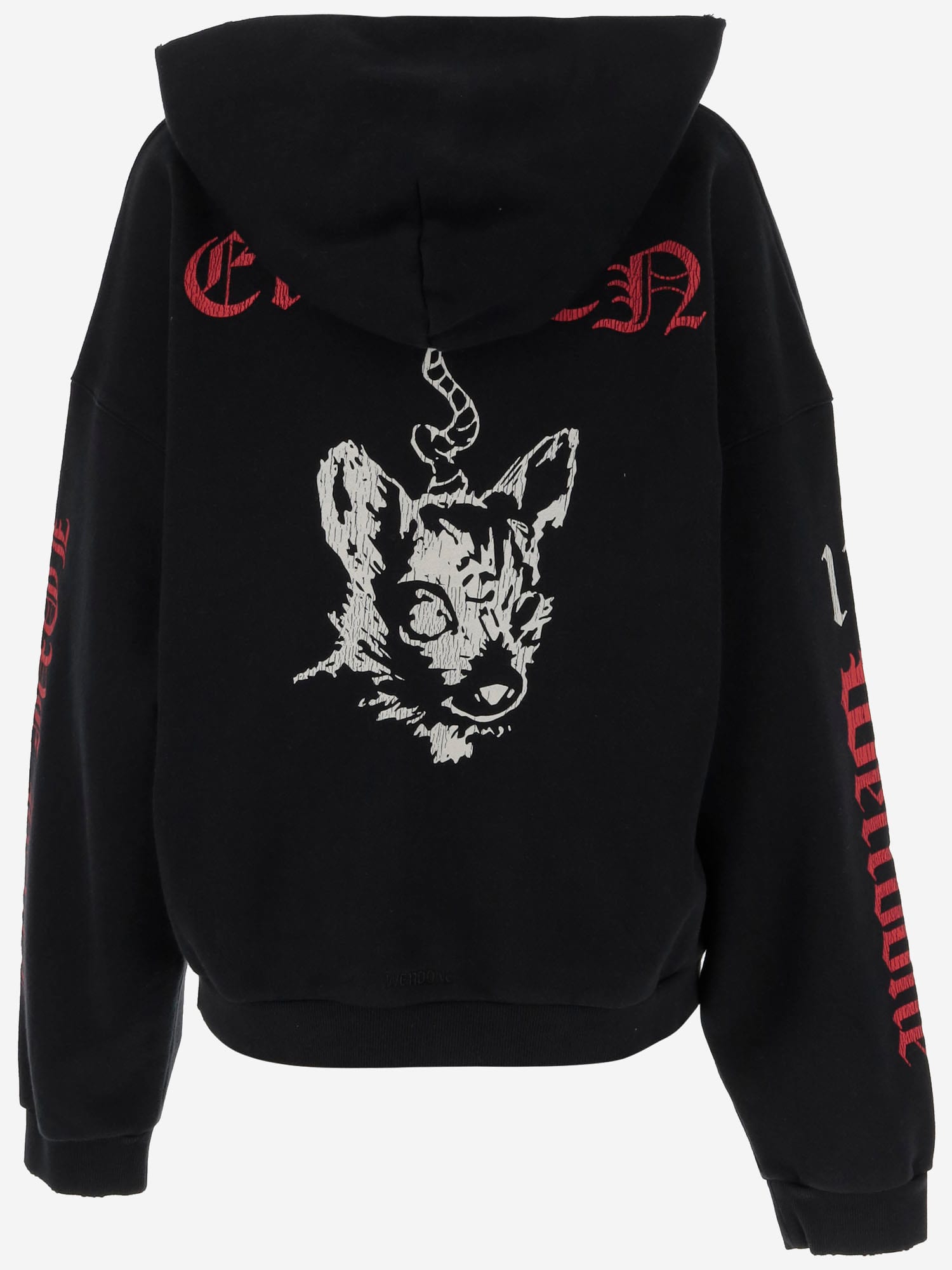 We11 Done Cotton Sweatshirt With Elleven Pattern In Black