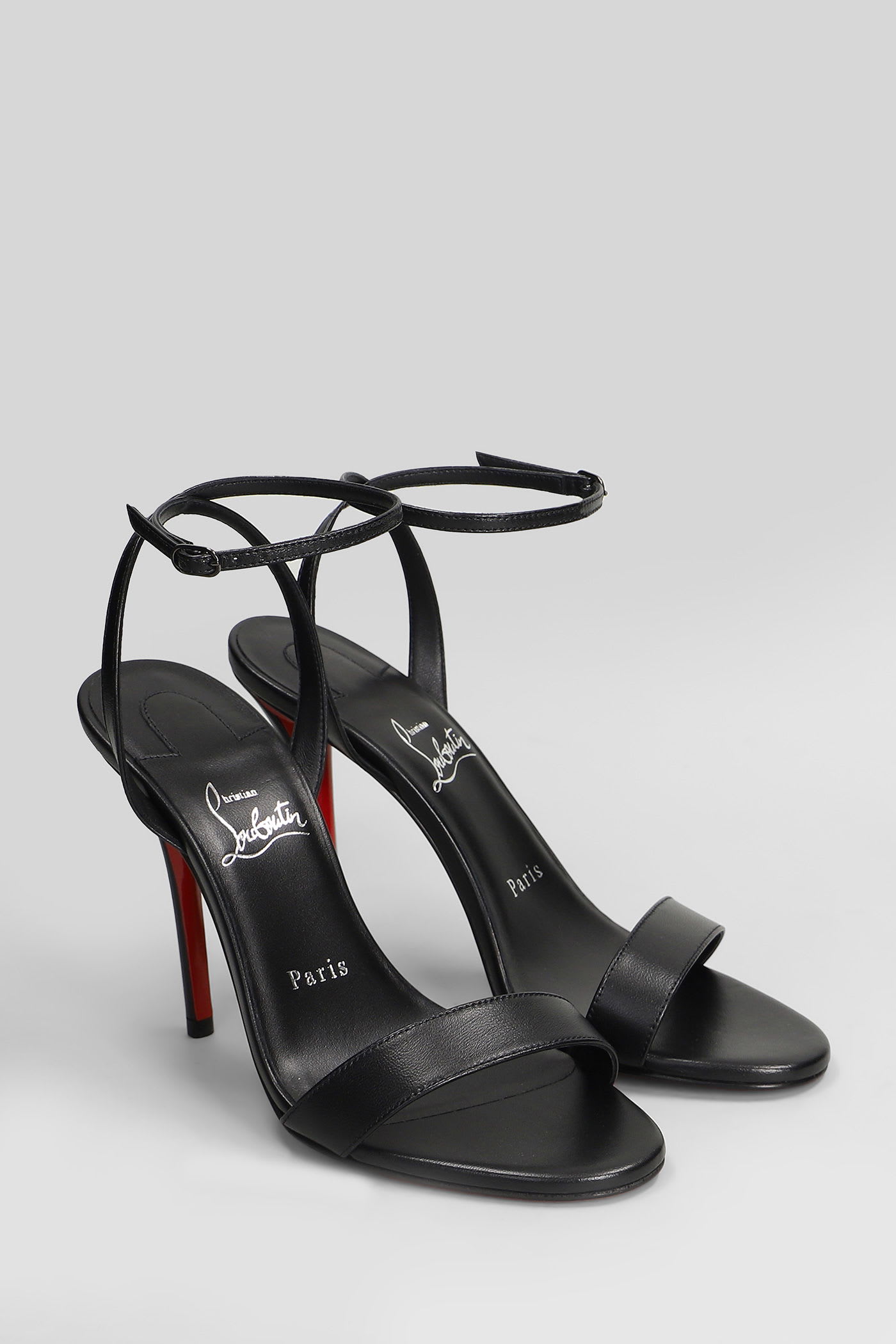 Christian Louboutin Miss Z Sandal 100 Sandals In Black Leather In Black