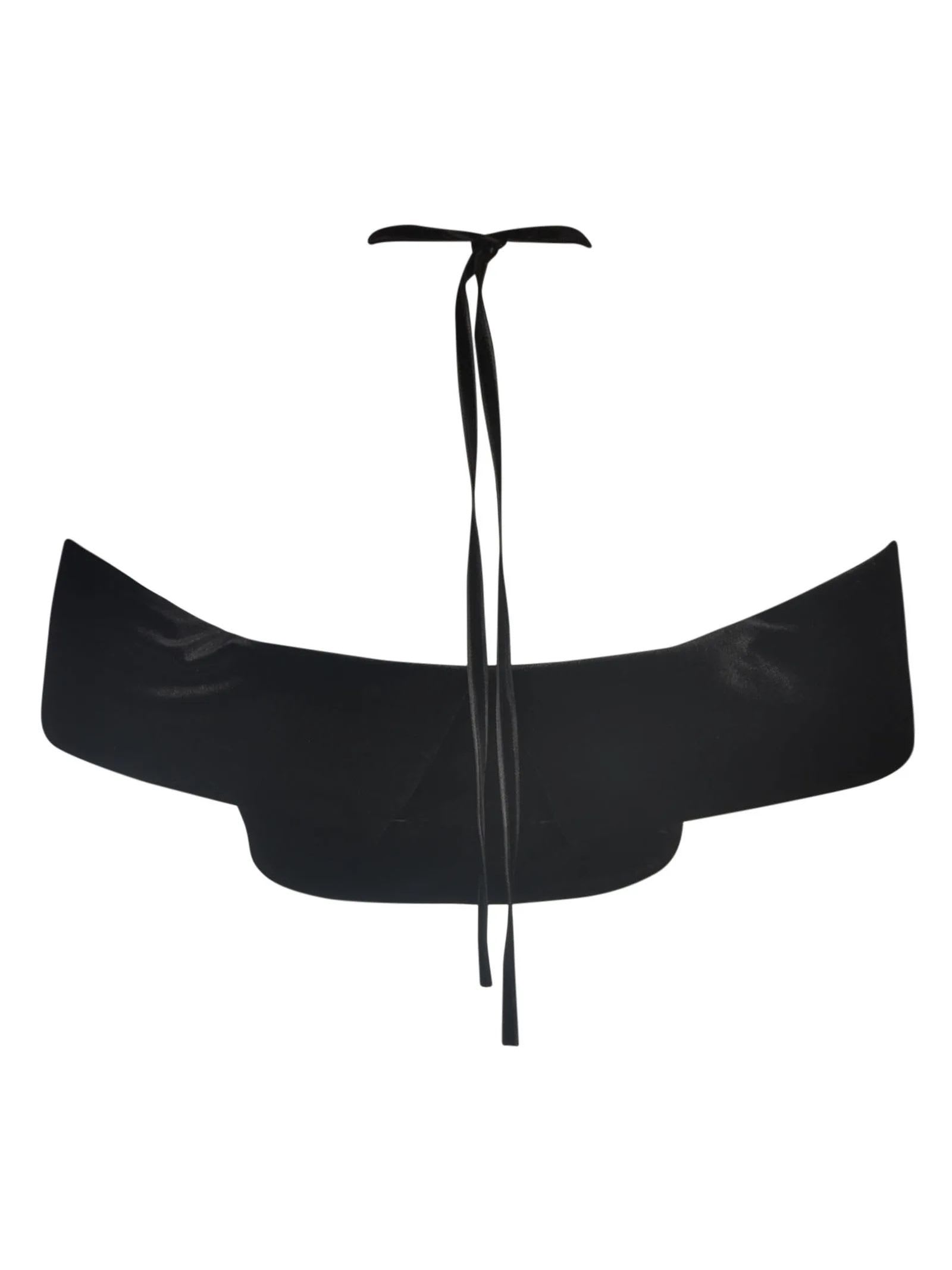 Philosophy Di Lorenzo Serafini Velvet-effect Halterneck Cropped Top In Black