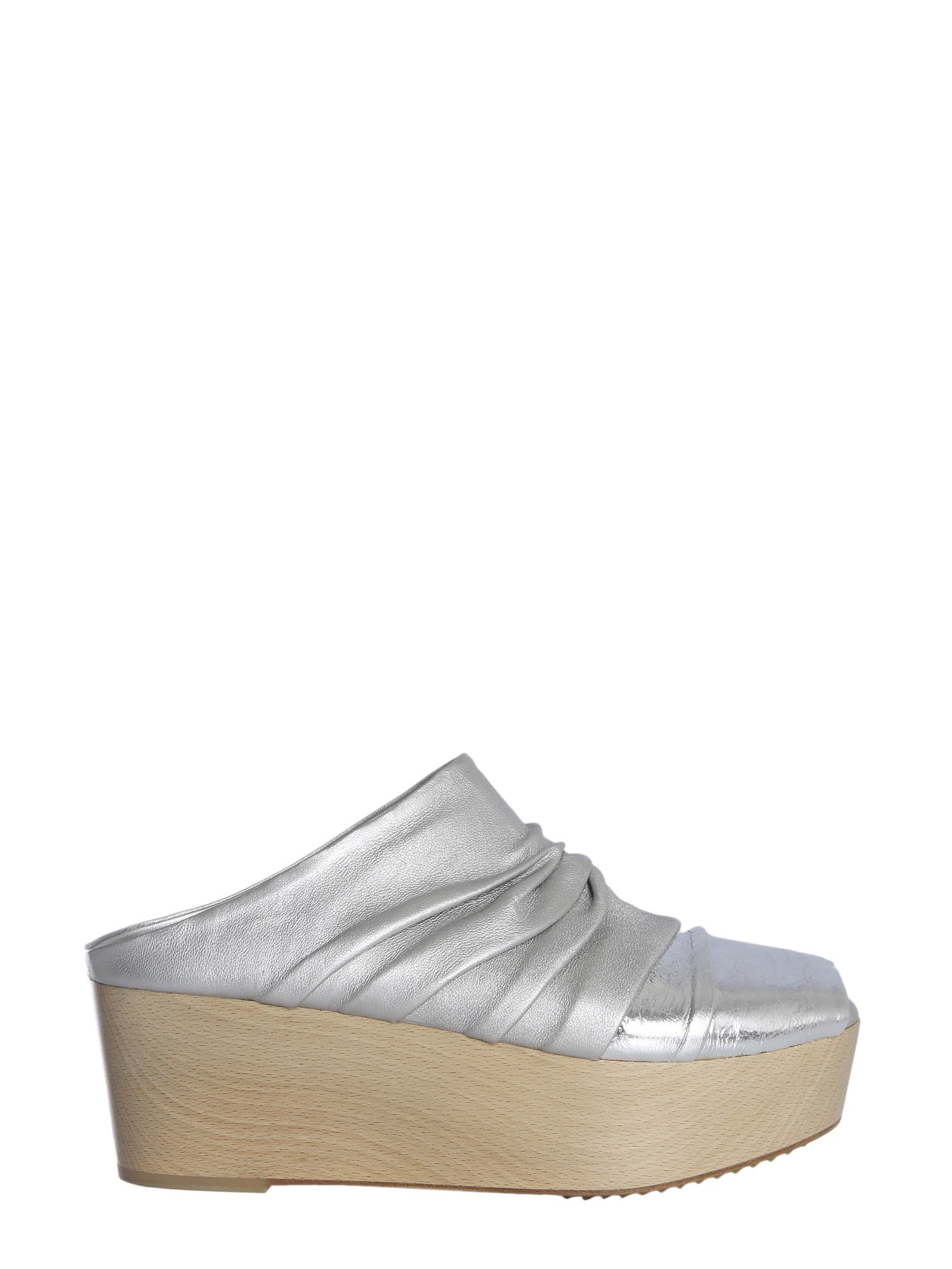 Buy Rick Owens Draped Leather Mules online, shop Rick Owens shoes with free shipping