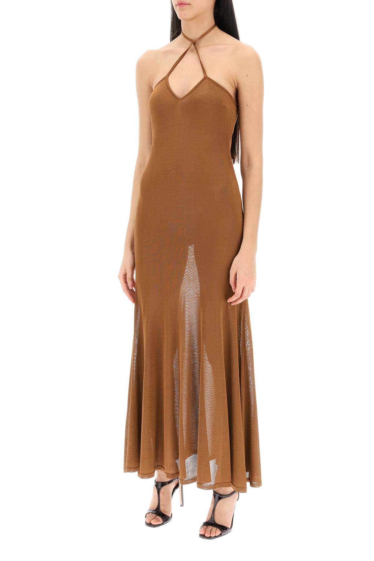 Shop Tom Ford Off-shoulder Long Dress In Bronze