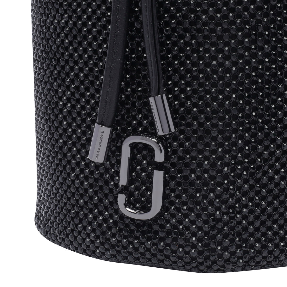 Shop Marc Jacobs The Rhinestone Mini Bucket Bag In Black