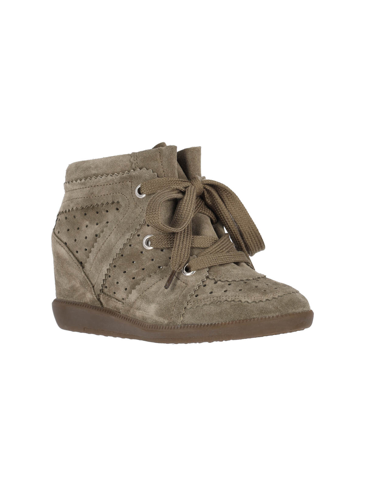 Isabel Marant Bobbie Wedge Sneakers In Sand
