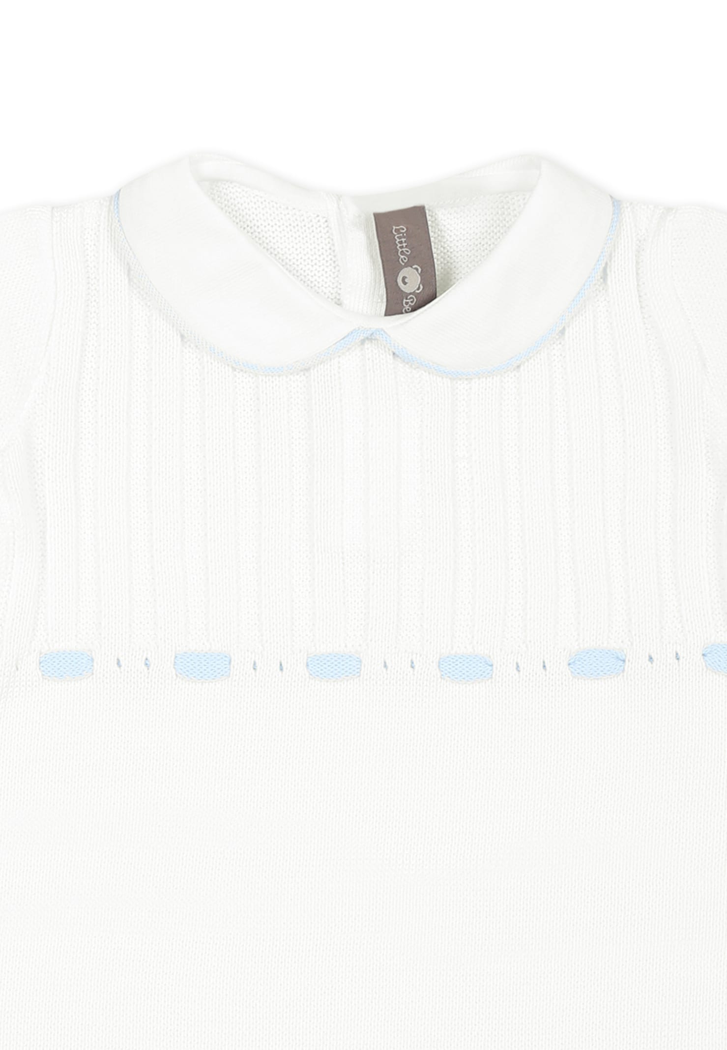 Little Bear White Romper For Baby Boy In White