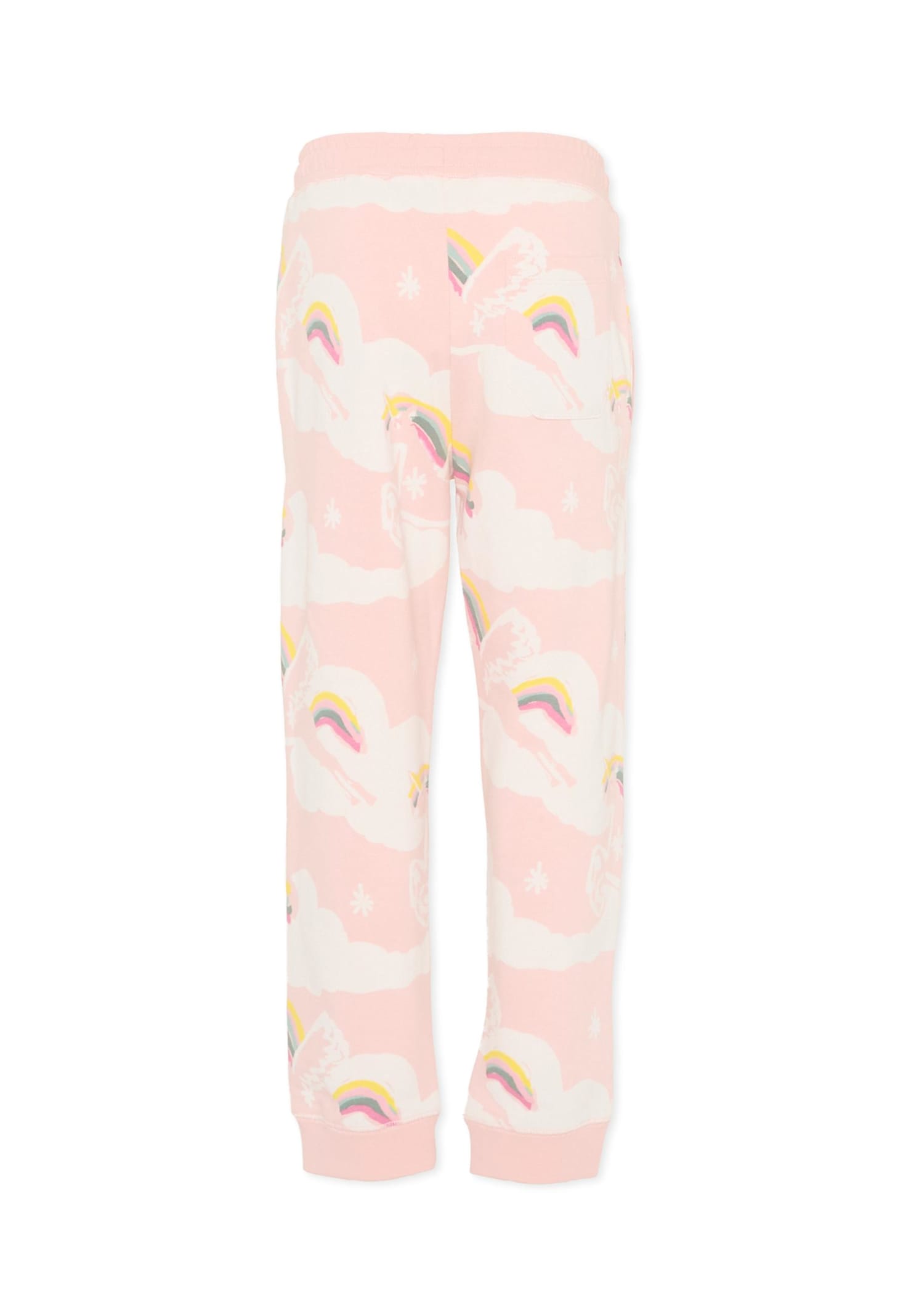 Stella Mccartney Pink Sweatpants For Girl With Unicorns In Pink