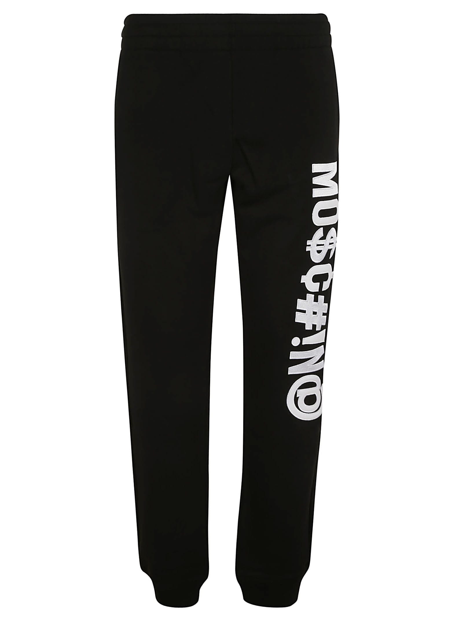 Moschino Sign Logo Embroidered Track Pants