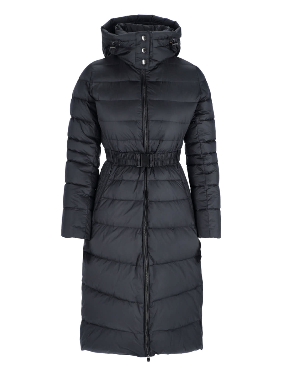 Tatras Quilted Long Jacket High Collar In Blue