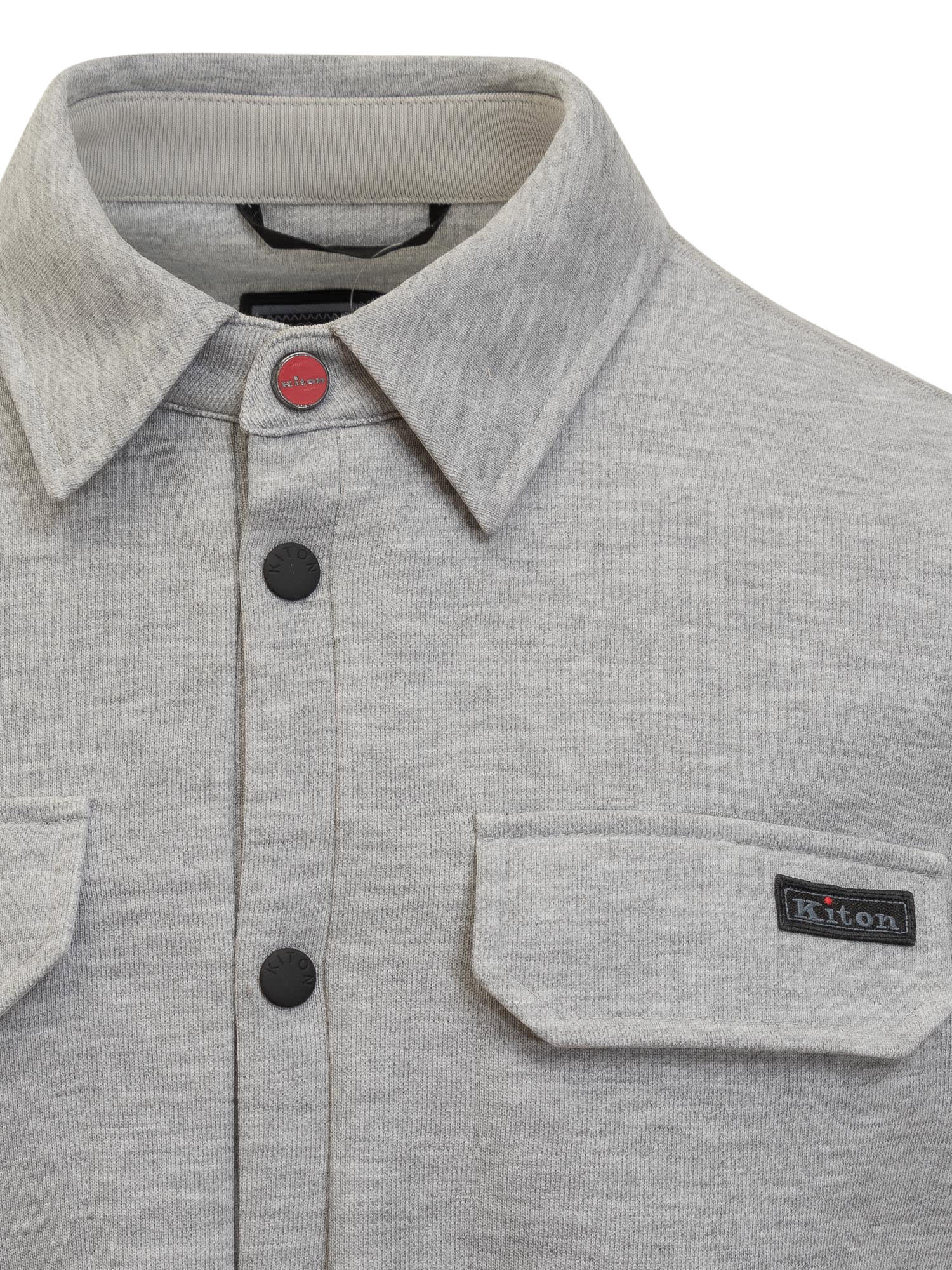 Shop Kiton Jacket In Grey