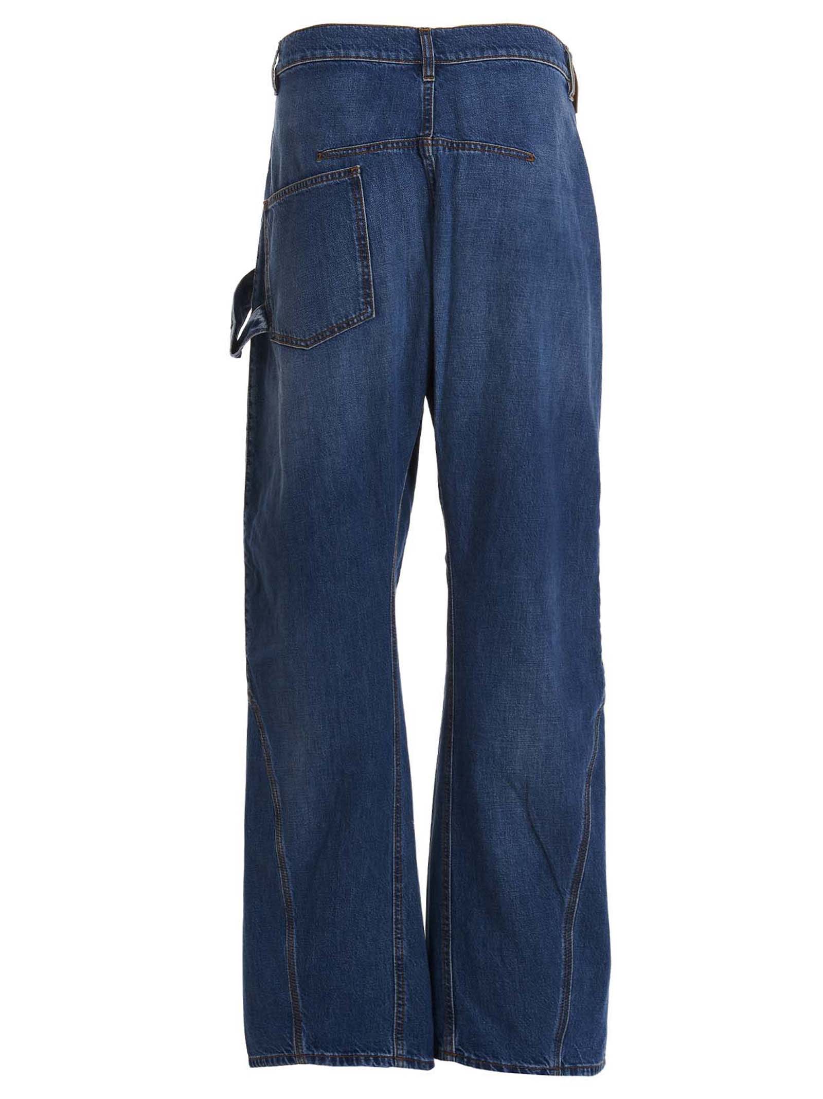 Shop Jw Anderson Jeans Twisted Workwear In Blue