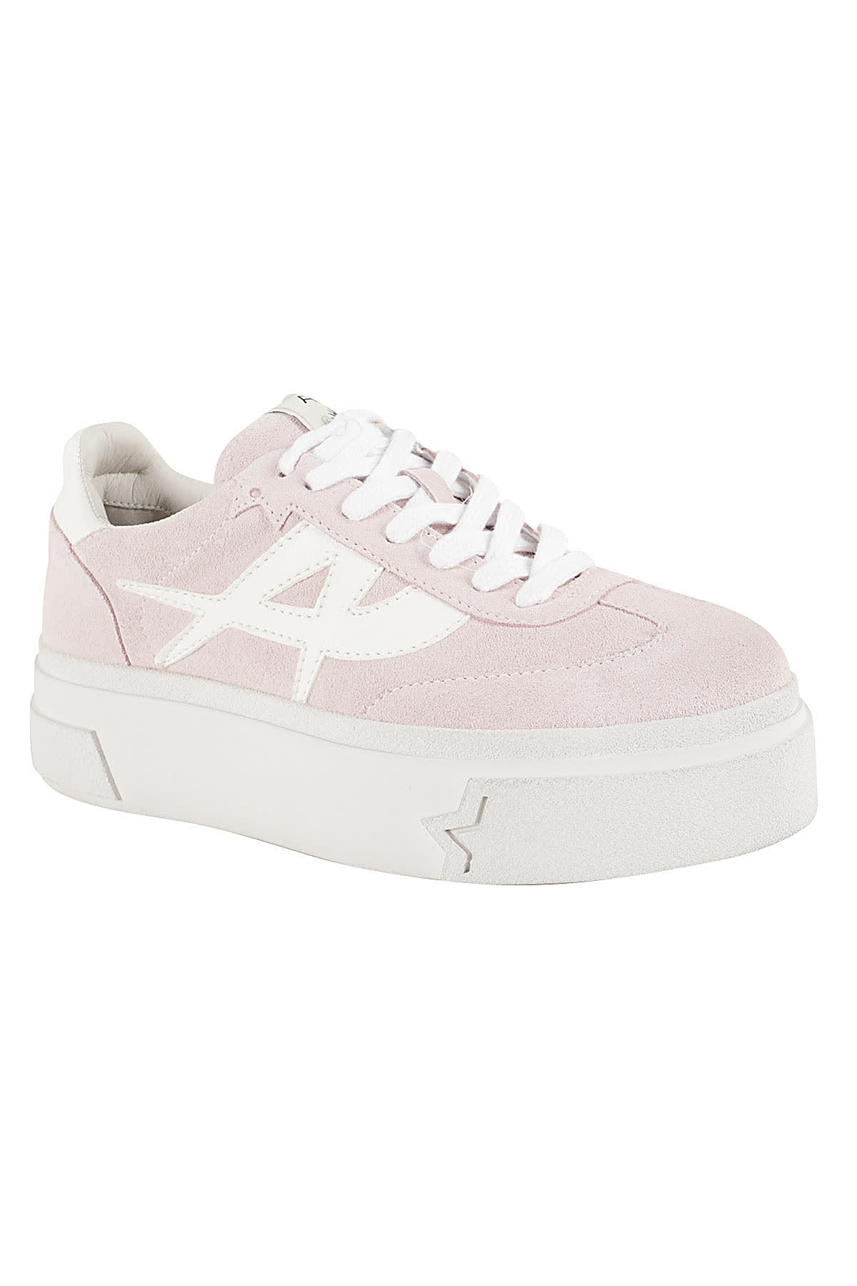 Shop Ash Calf Suede Crystal In Rose Wht