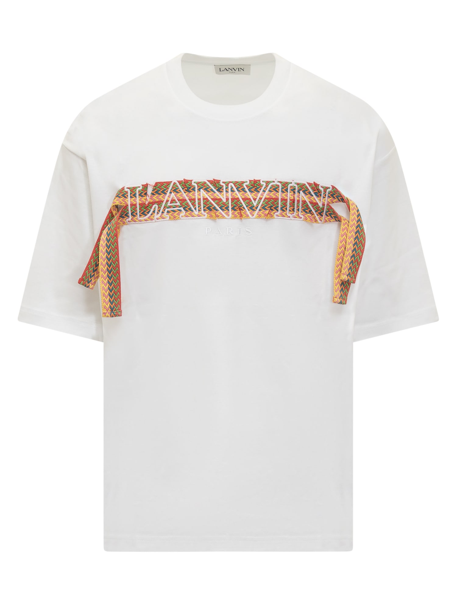 Shop Lanvin T-shirt With Logo In Bianco